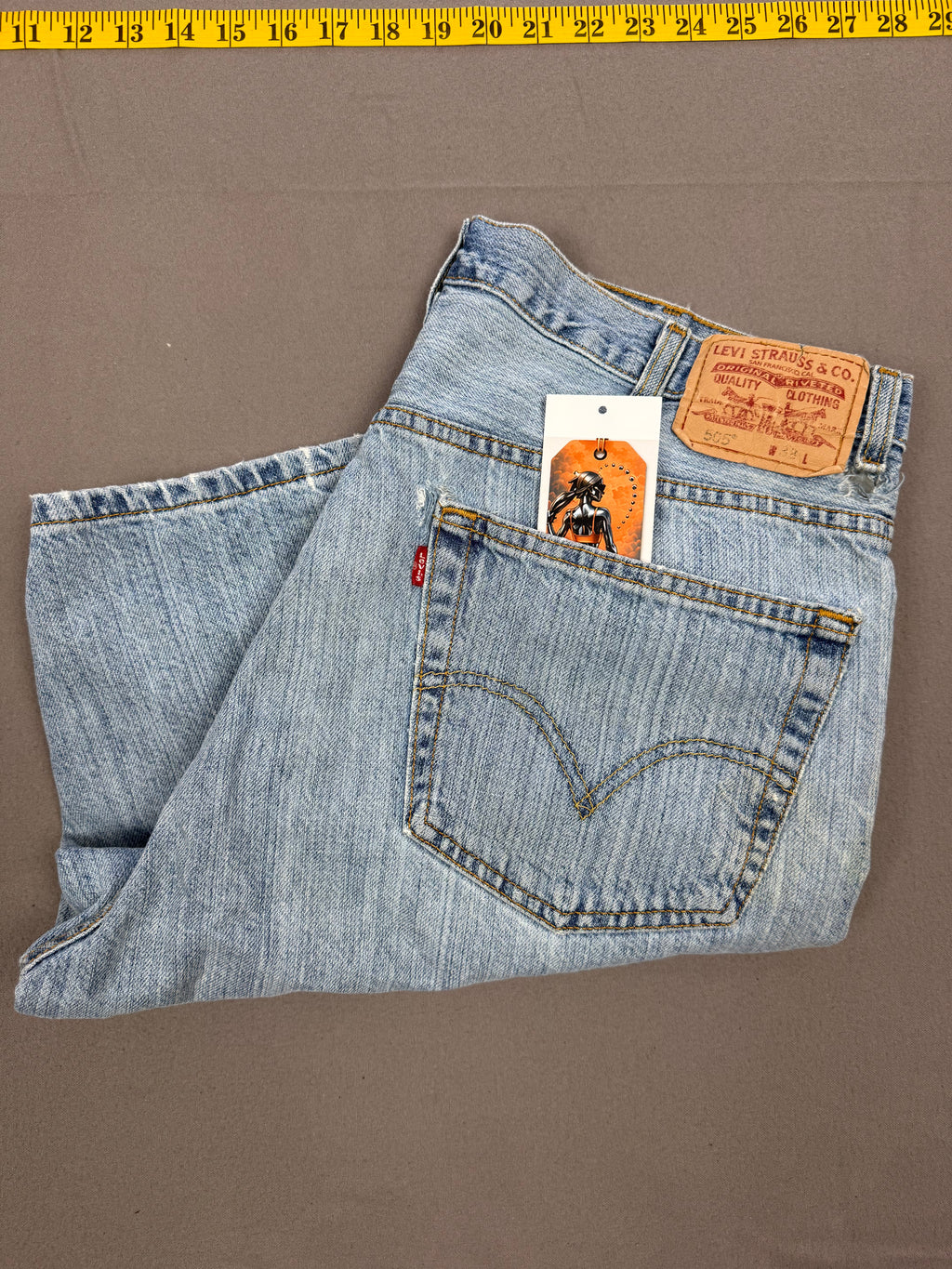 Vintage Levi’s 505 Super-Faded Light Wash Denim Shorts