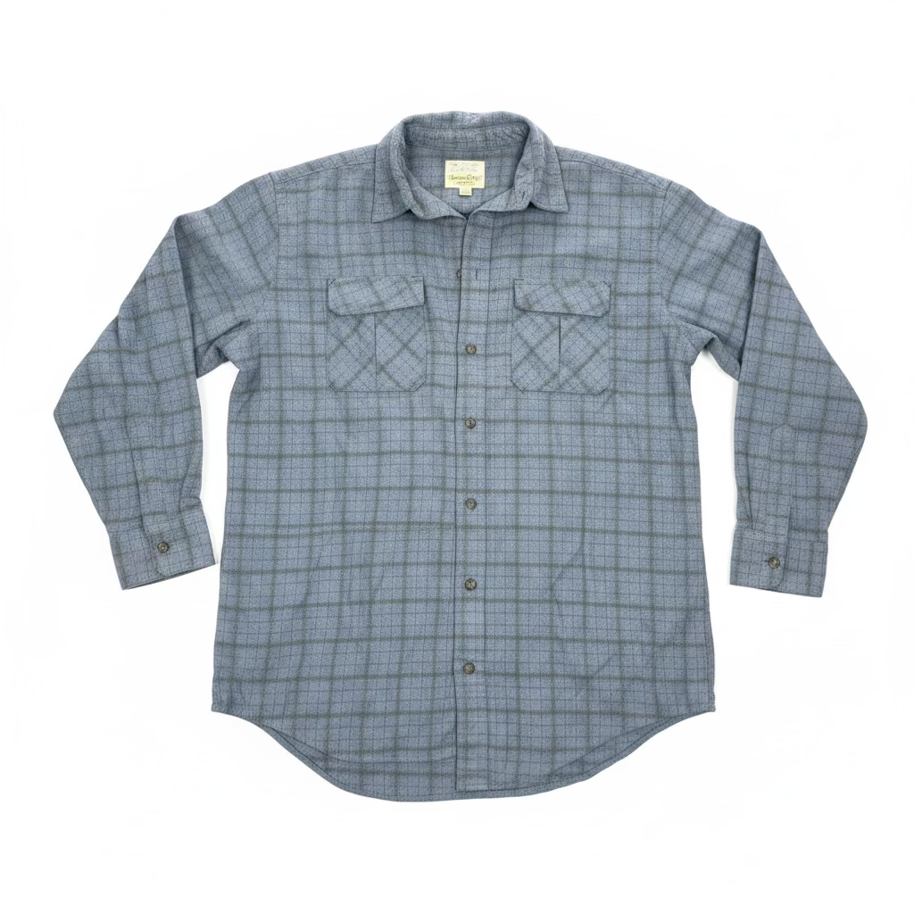 Vintage John Nelson Blue & Black Button-Down Shirt
