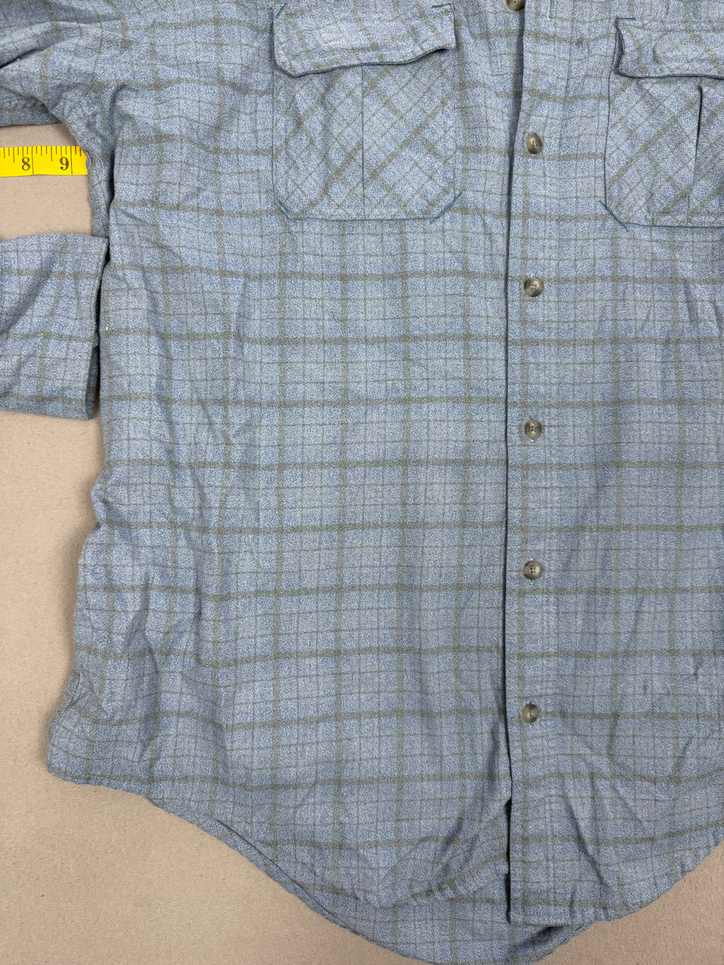 Vintage John Nelson Blue & Black Button-Down Shirt