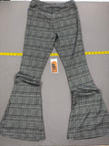 Bear Dance Houndstooth Pull-On Flare Bell Bottom Pants