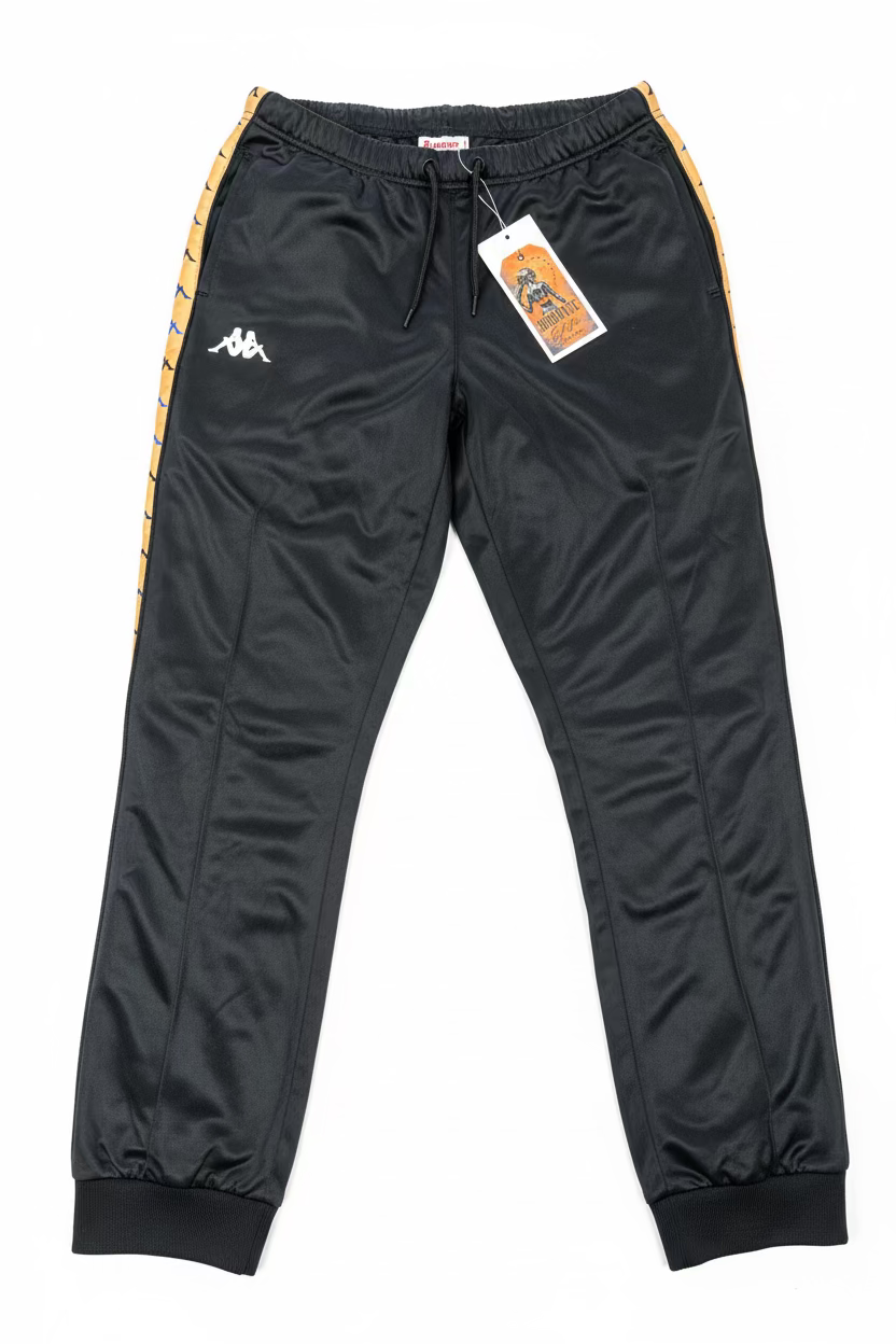 Vintage Kappa Black Soccer Warm-Up Track Pants