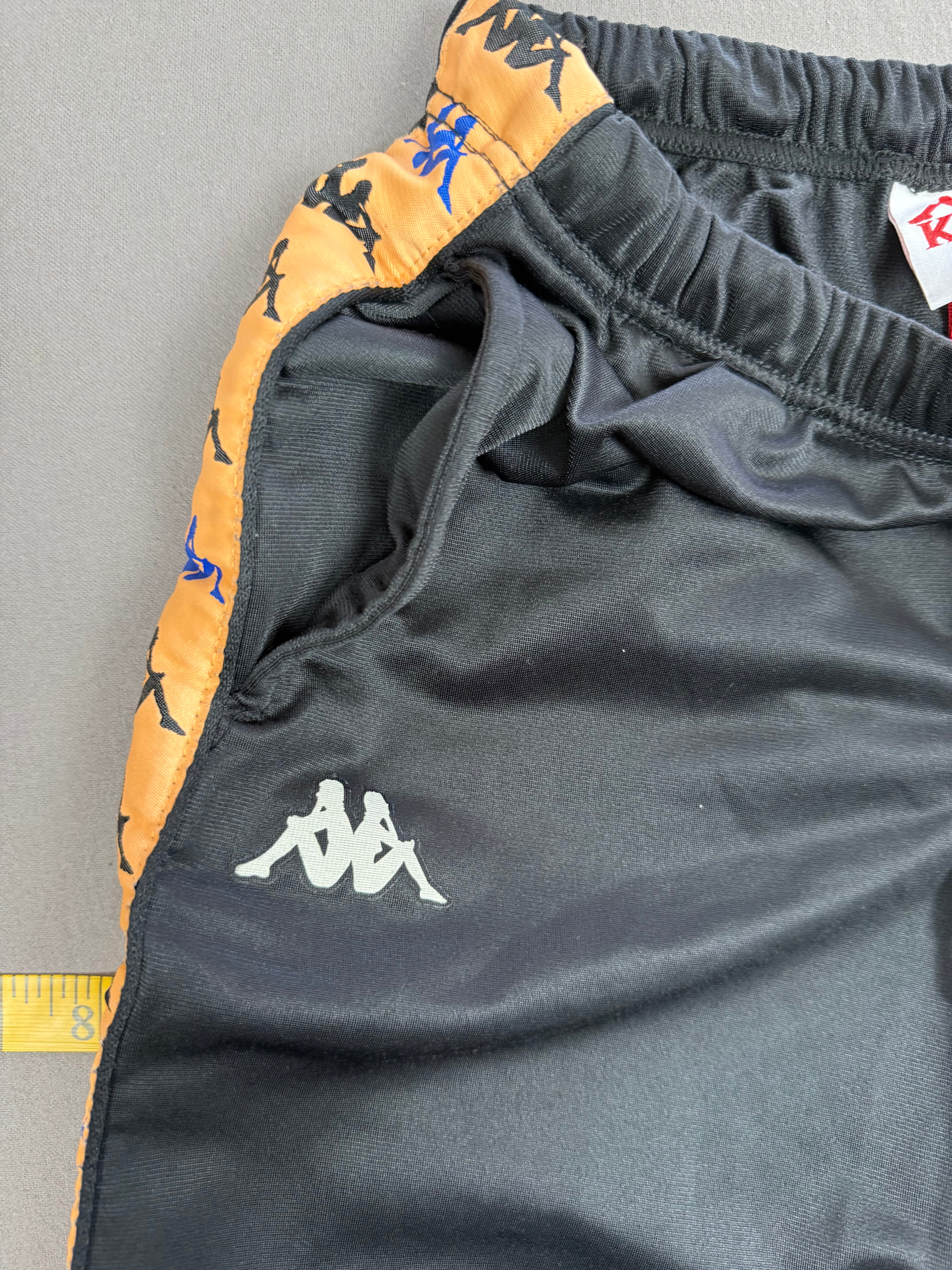 Vintage Kappa Black Soccer Warm-Up Track Pants