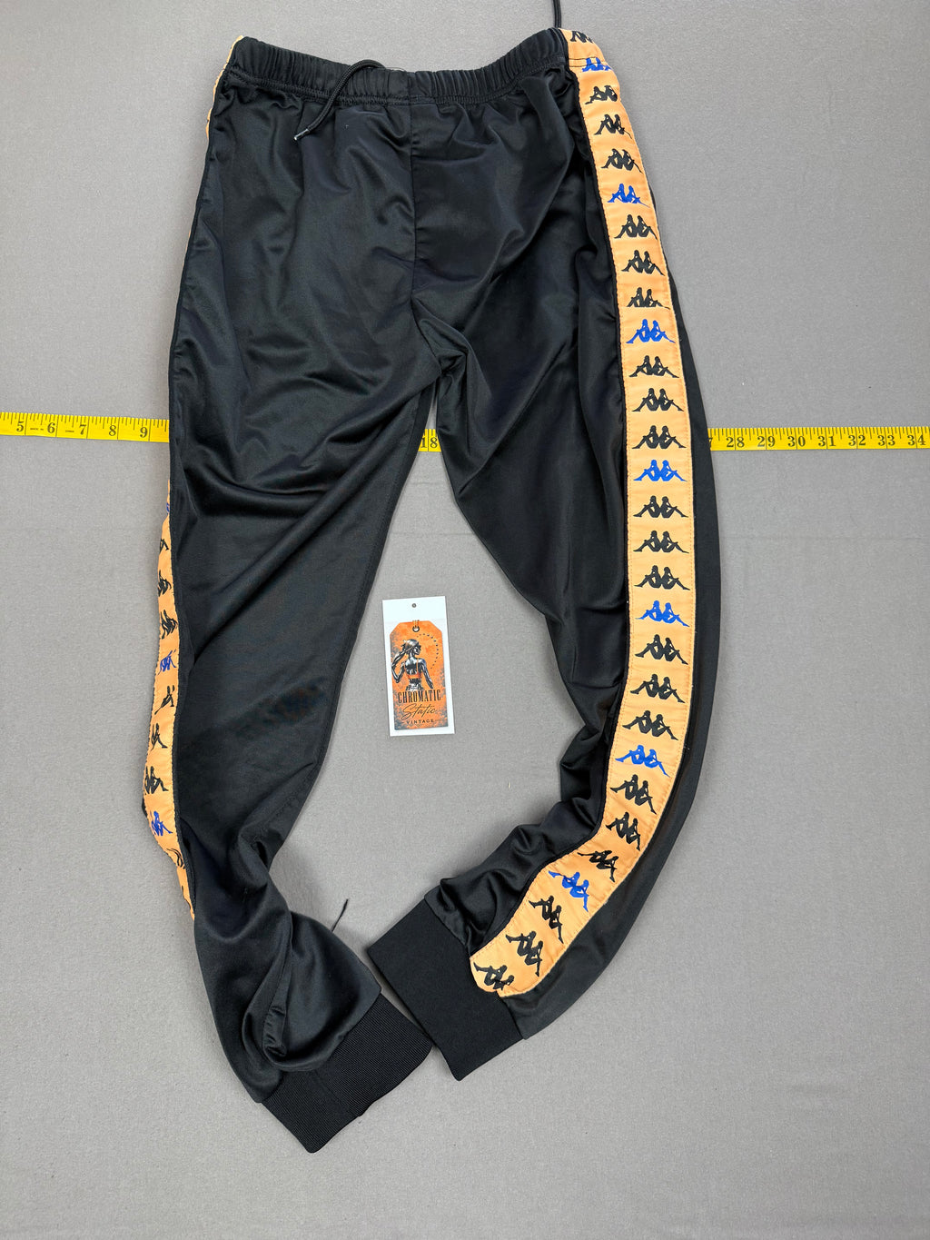 Vintage Kappa Black Soccer Warm-Up Track Pants
