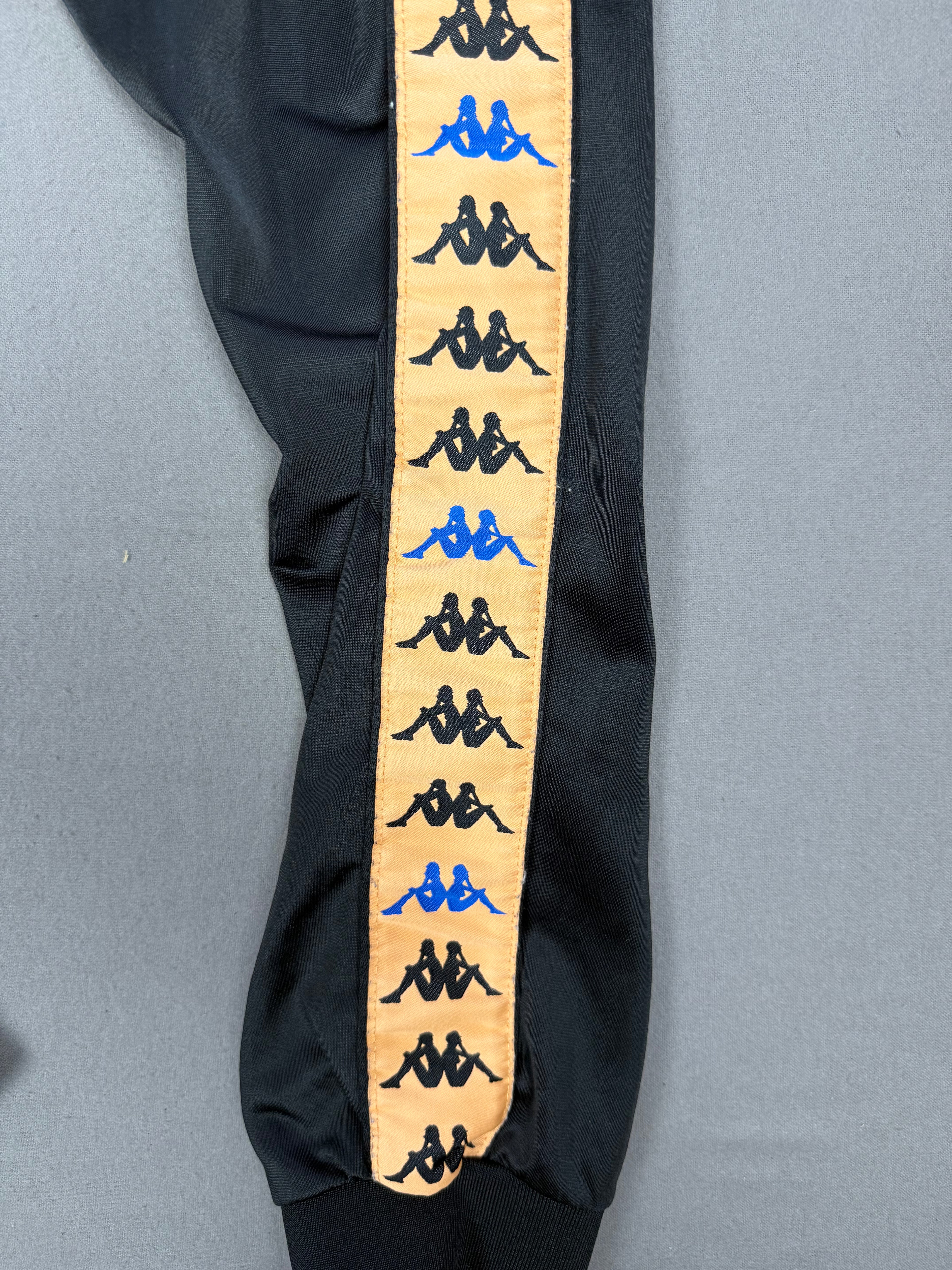 Vintage Kappa Black Soccer Warm-Up Track Pants