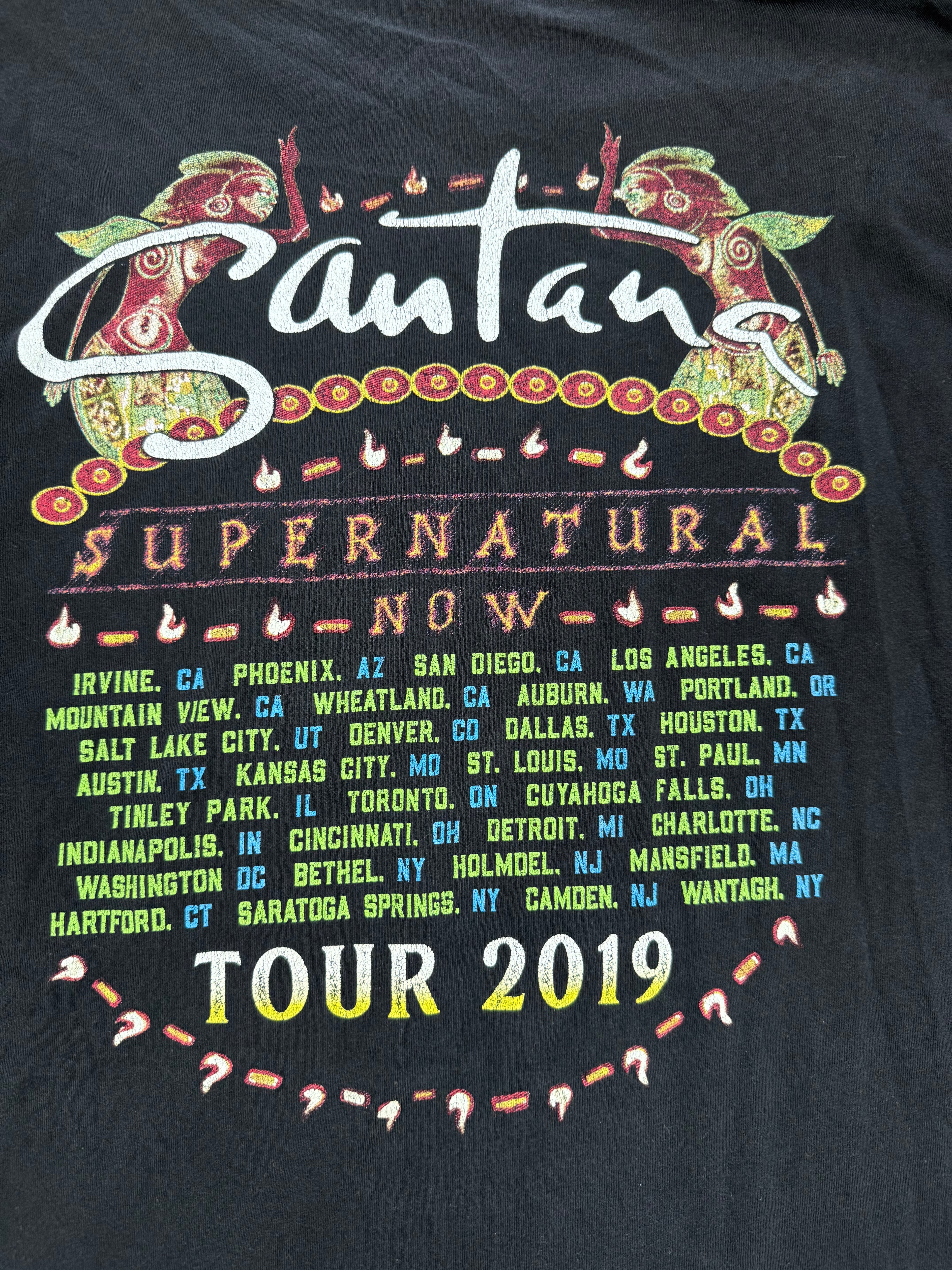 Vintage 2019 Santana Supernatural Now Tour T-Shirt
