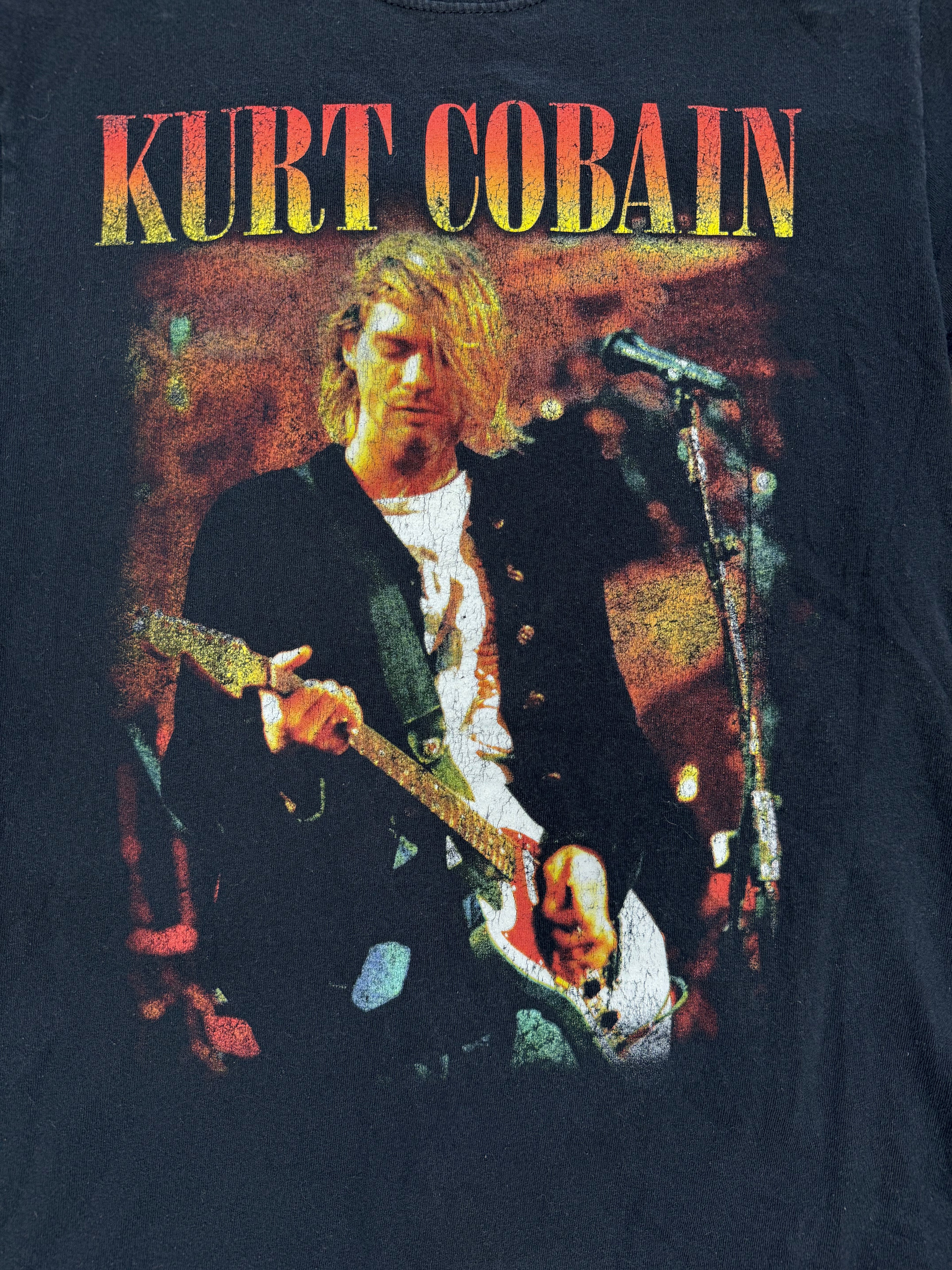 Kurt Cobain Black Graphic T-Shirt
