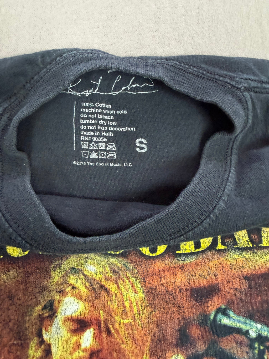 Kurt Cobain Black Graphic T-Shirt