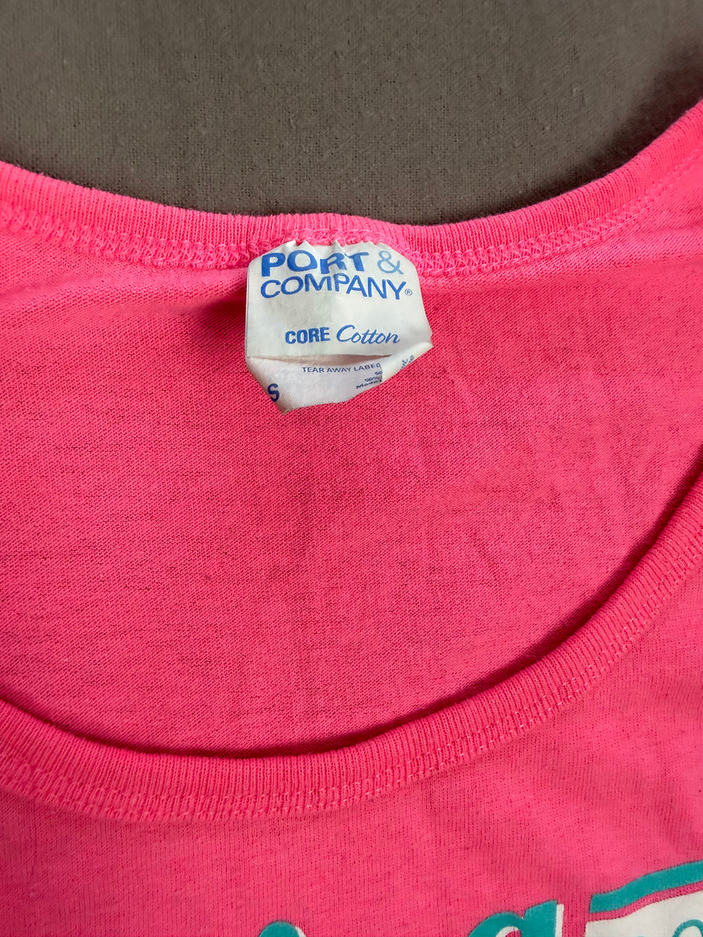 Vintage 2018 UCONN Spring Weekend Hot Pink & Teal Tank Top