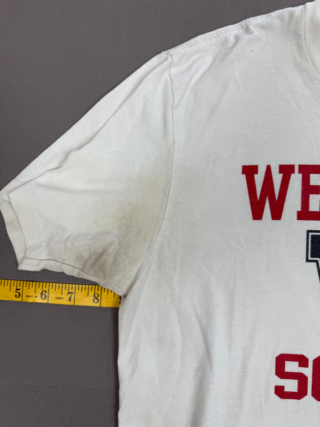 Vintage Wesleyan Soccer Cardinal Graphic T-Shirt