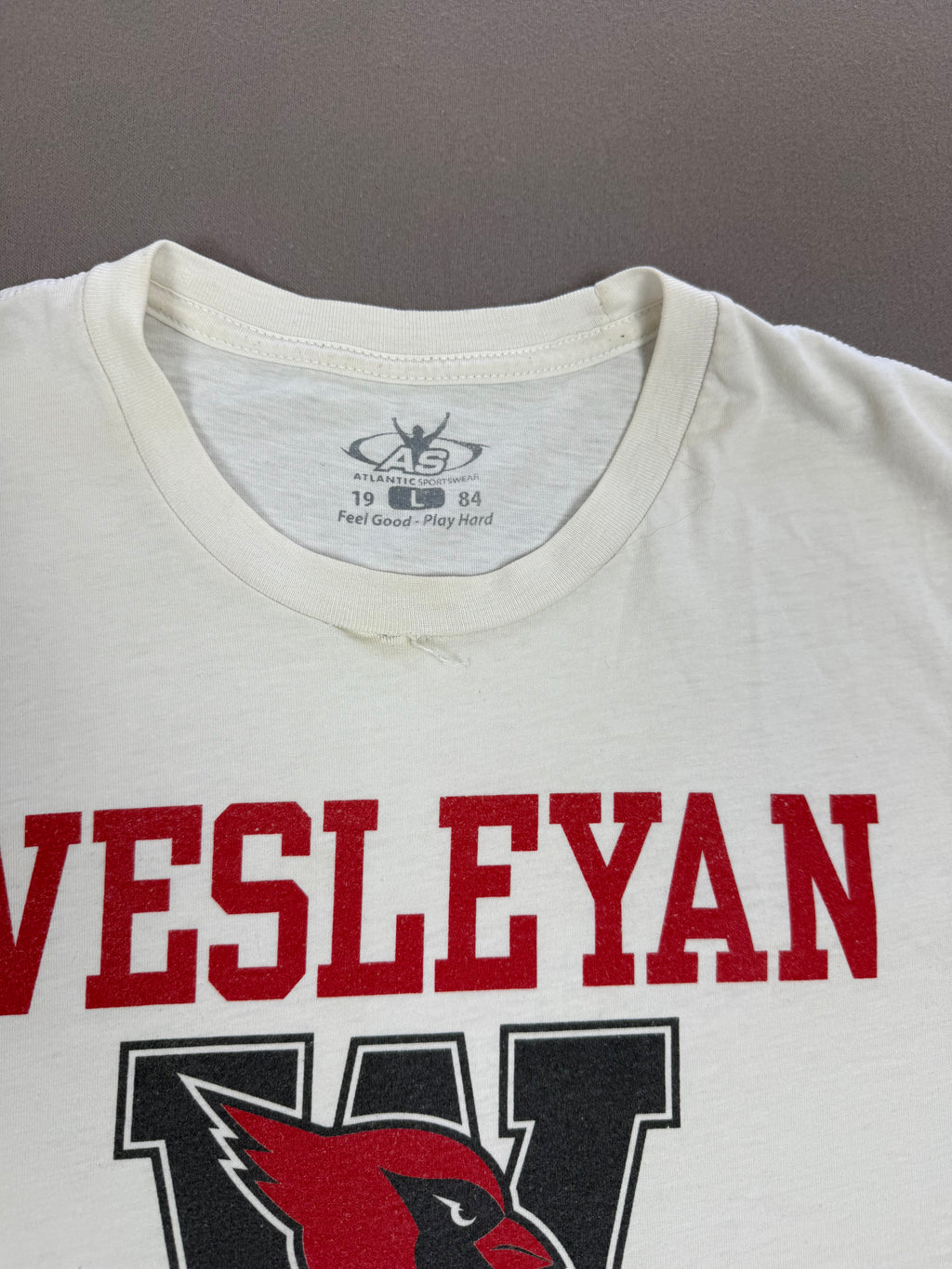Vintage Wesleyan Soccer Cardinal Graphic T-Shirt