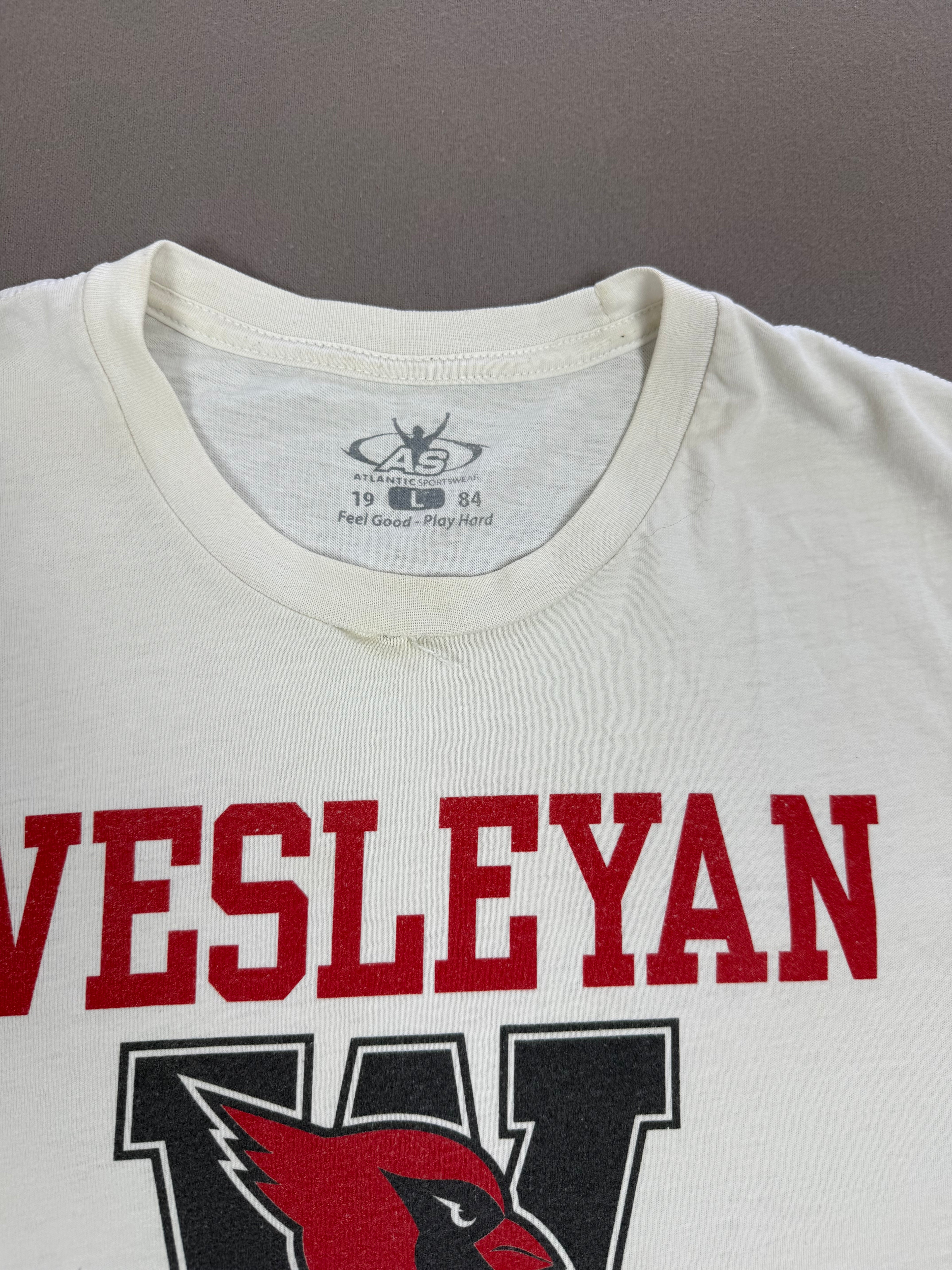 Vintage Wesleyan Soccer Cardinal Graphic T-Shirt