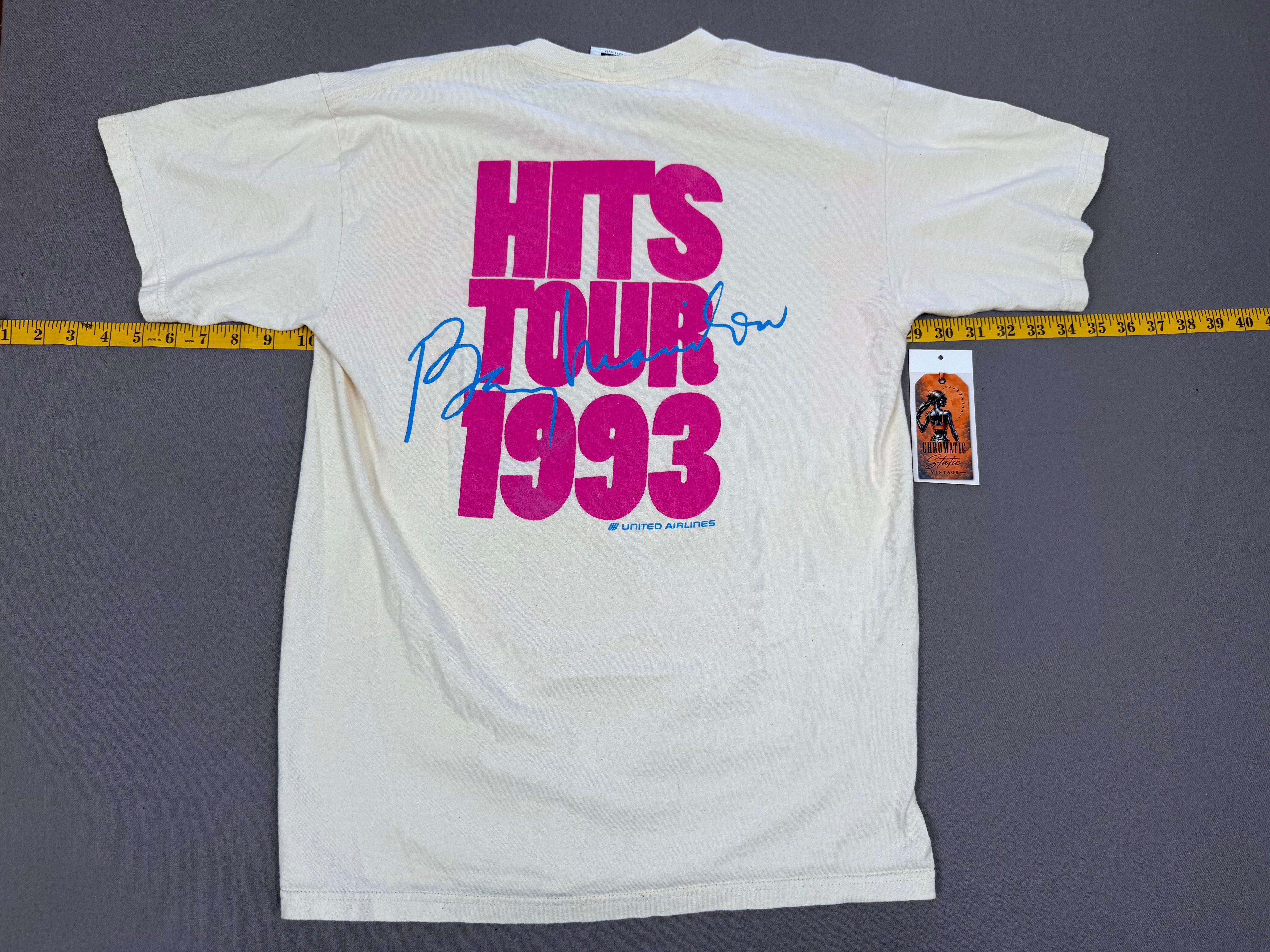 Vintage 1993 Barry Manilow Hits Tour T-Shirt
