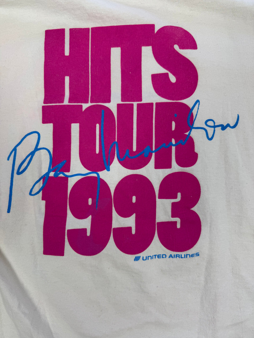 Vintage 1993 Barry Manilow Hits Tour T-Shirt