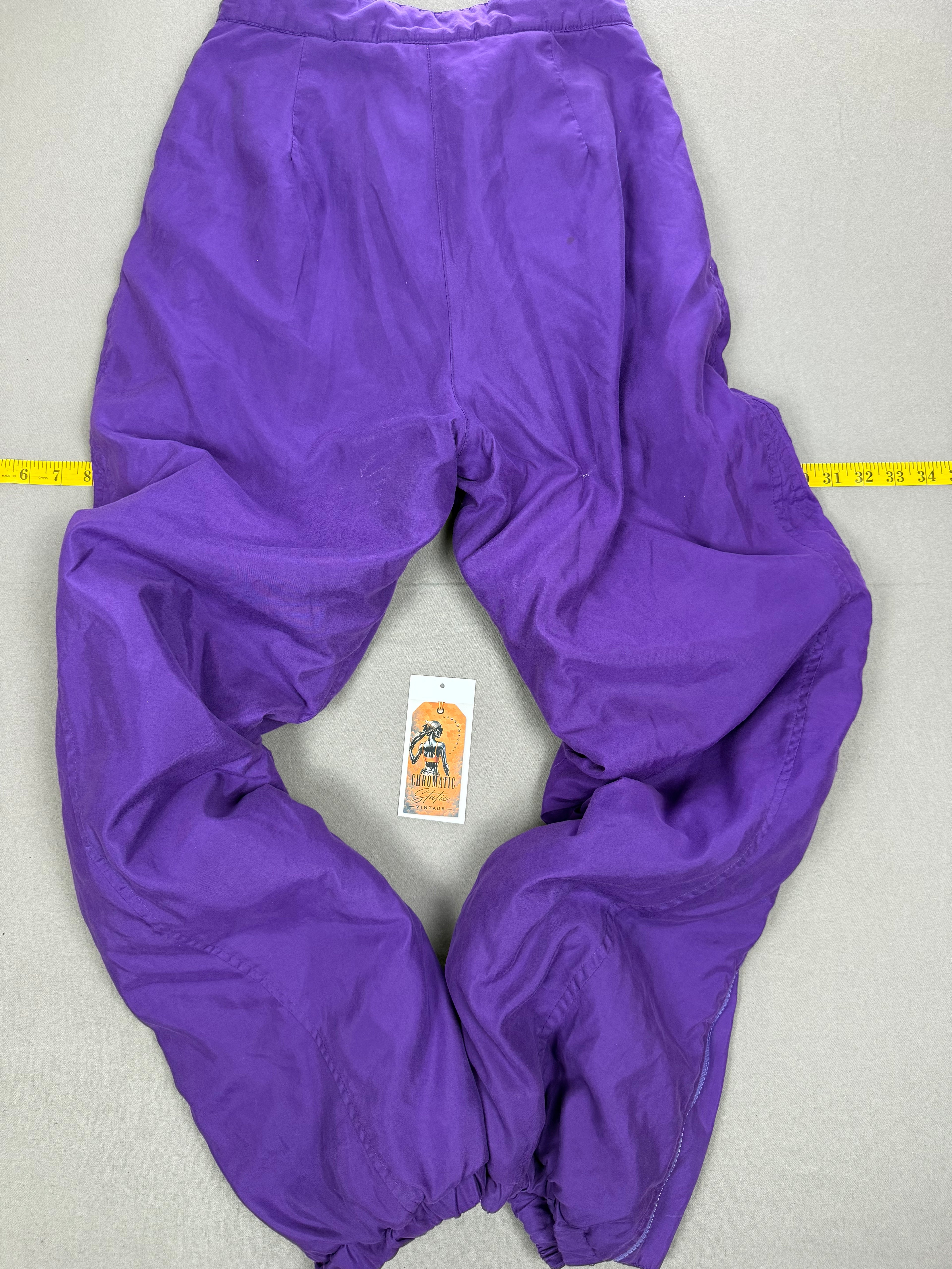 Vintage Ellesse Purple Insulated Thermolite Ski Pants