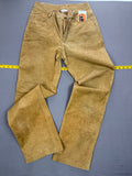 Vintage Newport News Tan Nubuck Suede Leather Pants
