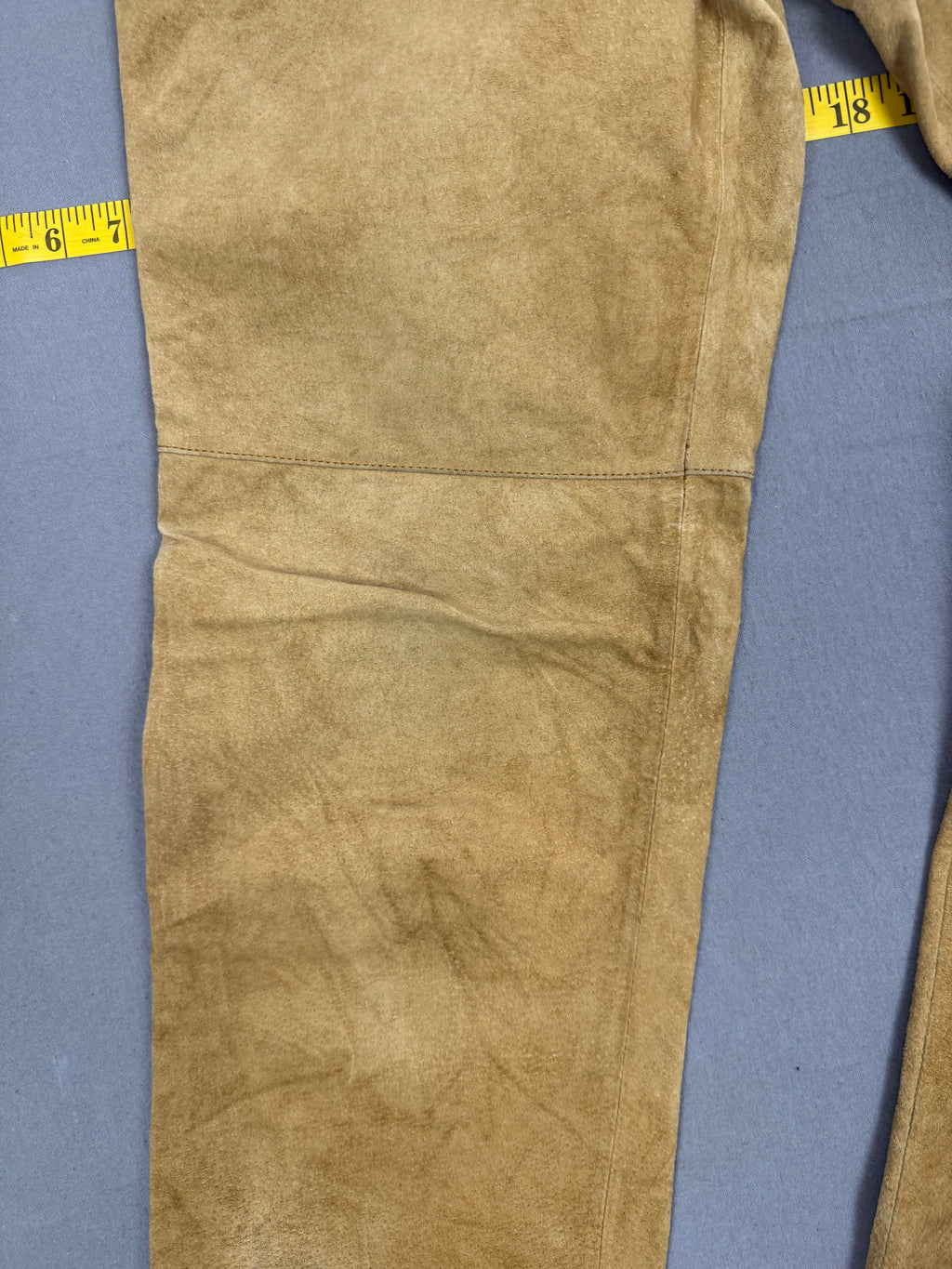 Vintage Newport News Tan Nubuck Suede Leather Pants