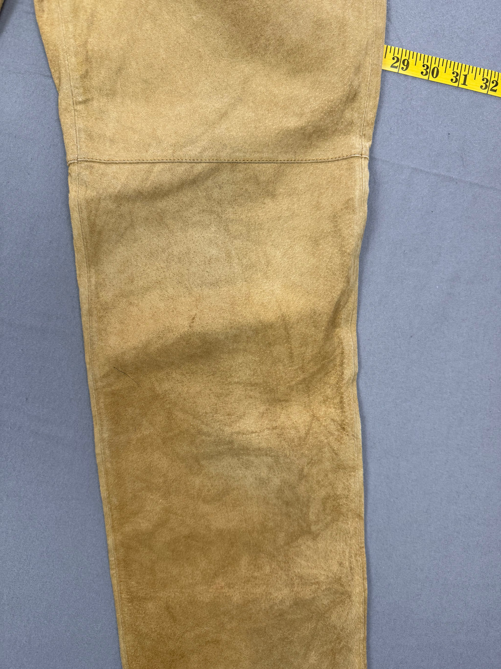 Vintage Newport News Tan Nubuck Suede Leather Pants