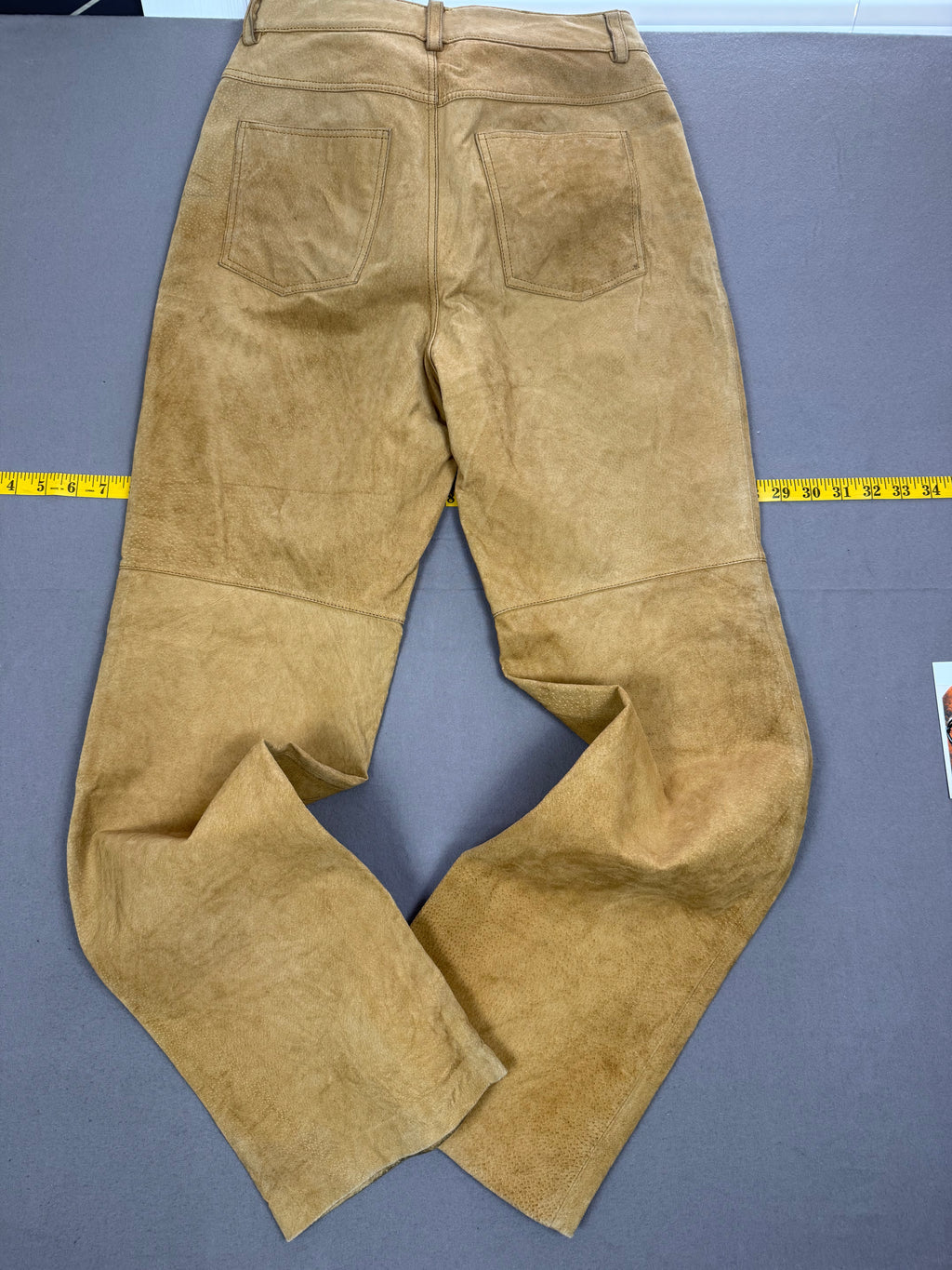 Vintage Newport News Tan Nubuck Suede Leather Pants