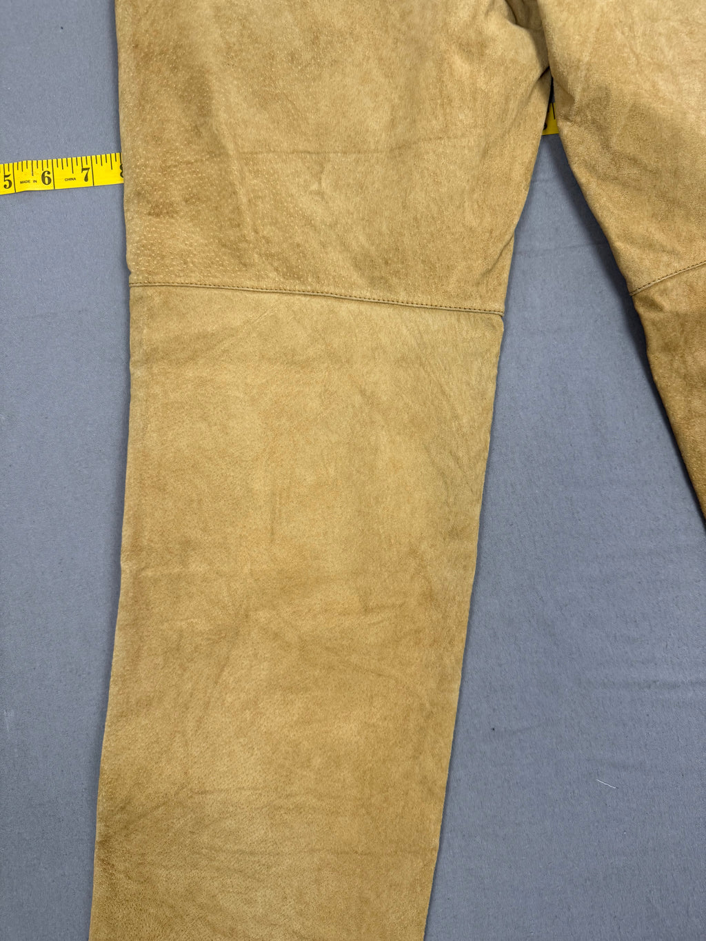 Vintage Newport News Tan Nubuck Suede Leather Pants