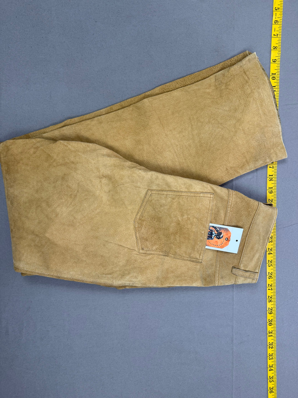 Vintage Newport News Tan Nubuck Suede Leather Pants