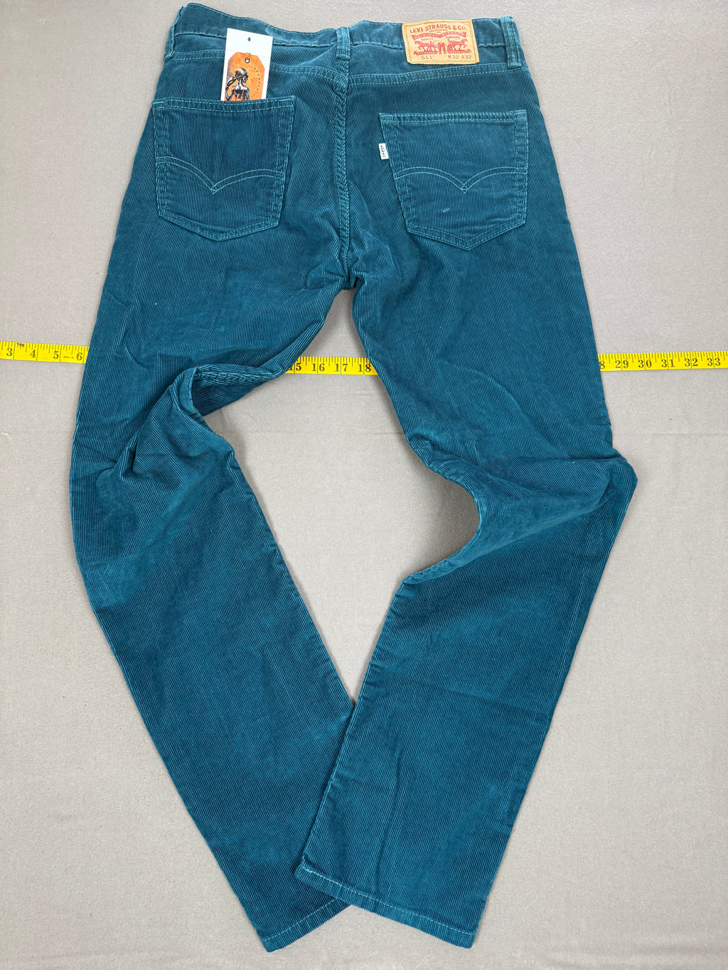 Levi’s 511 Deep Turquoise Corduroy Pants