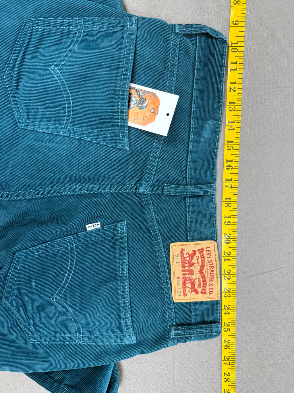 Levi’s 511 Deep Turquoise Corduroy Pants