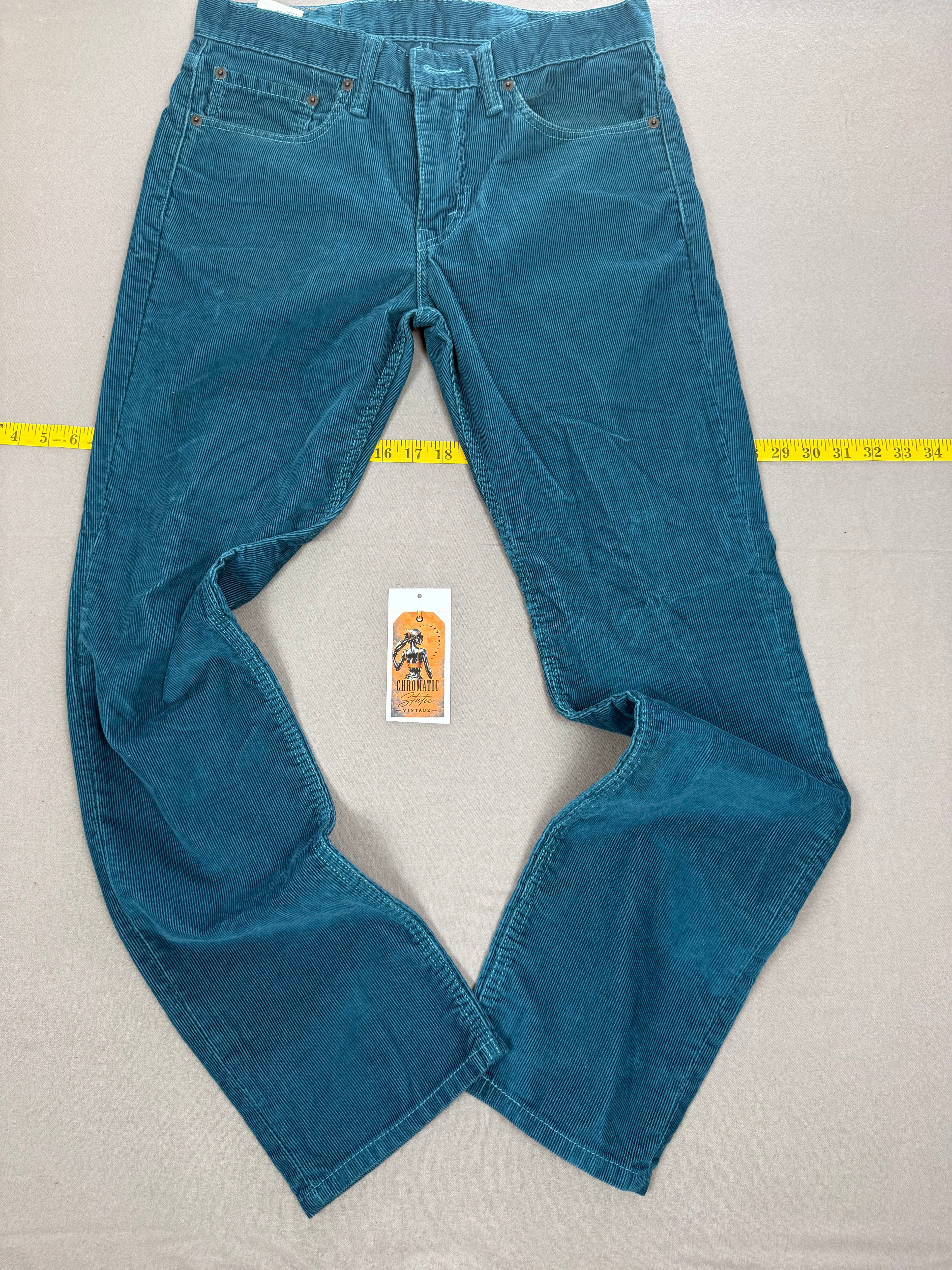 Levi’s 511 Deep Turquoise Corduroy Pants