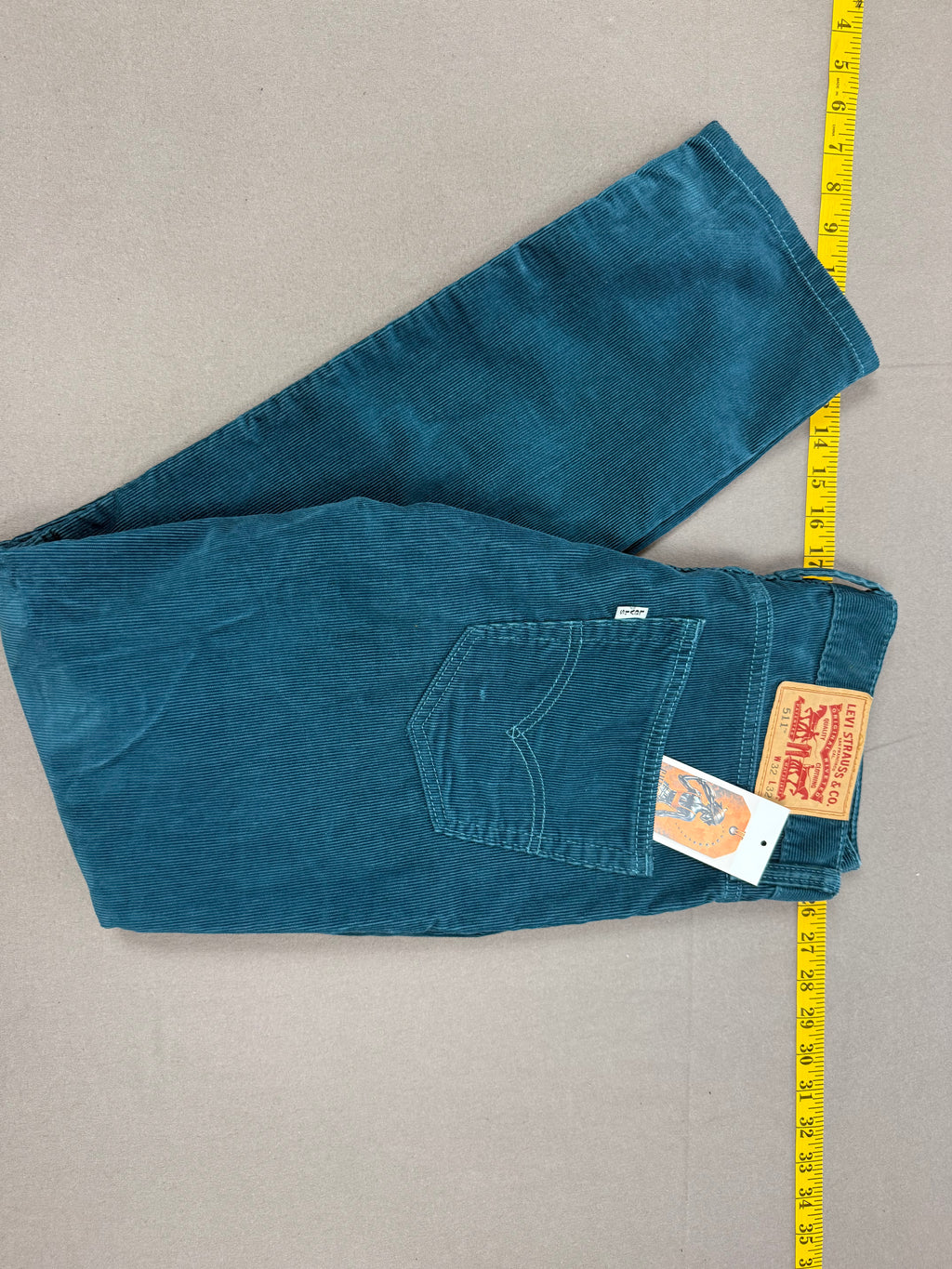 Levi’s 511 Deep Turquoise Corduroy Pants