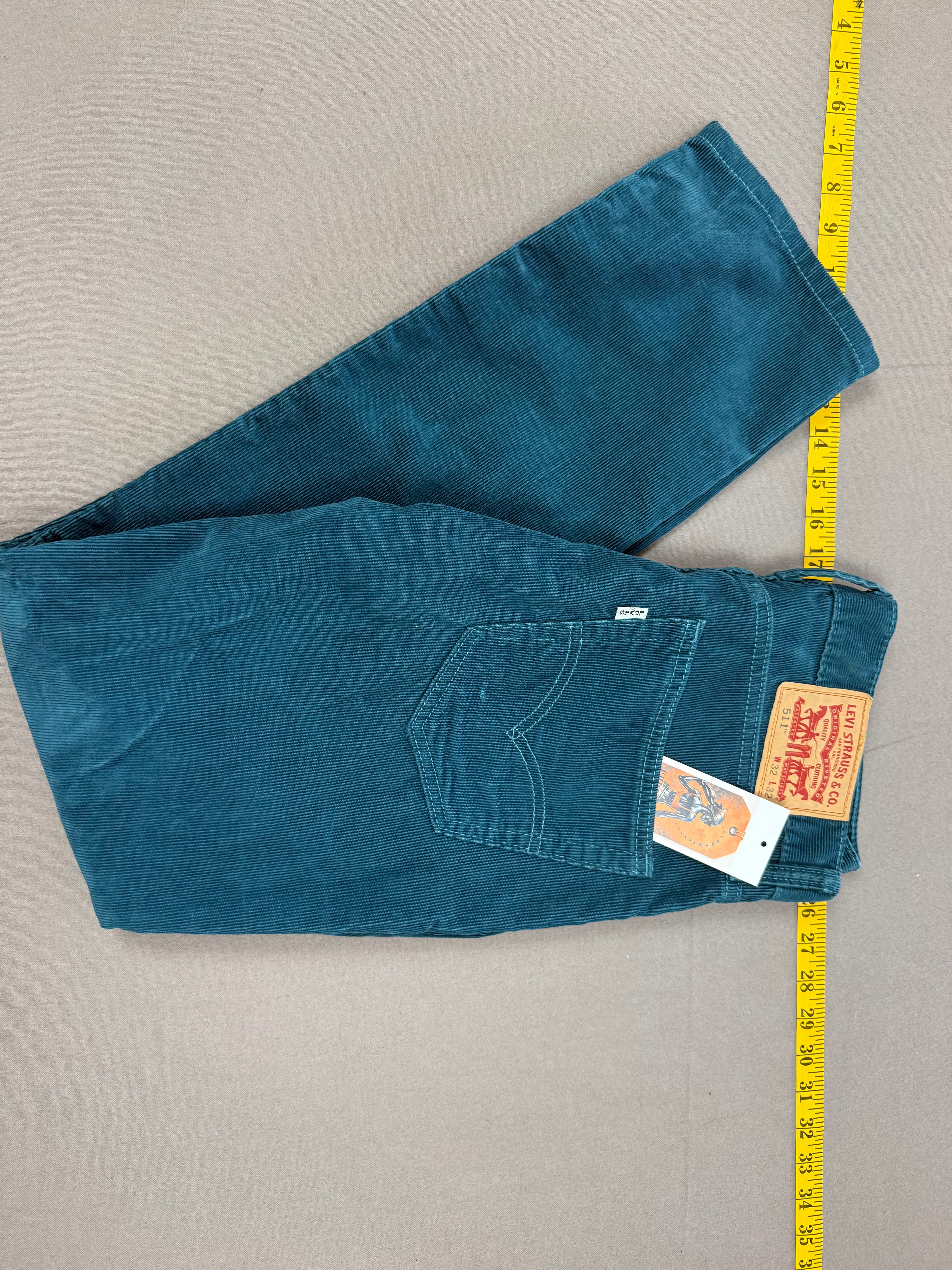 Levi’s 511 Deep Turquoise Corduroy Pants