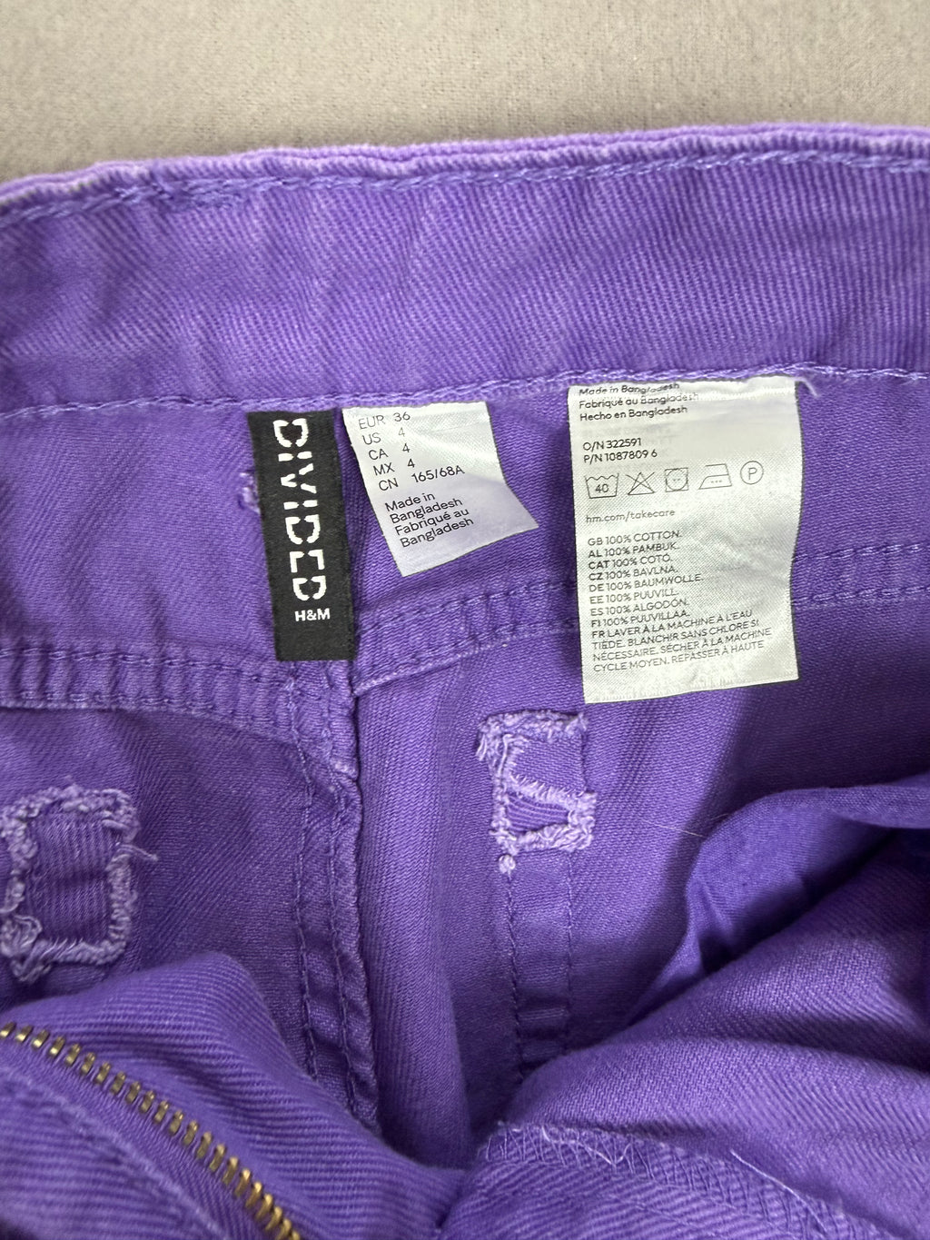 Divided Purple 100% Cotton Pants
