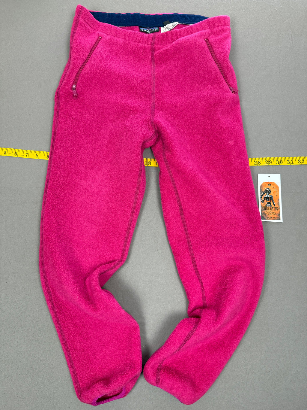 Vintage Patagonia Fuchsia Hot Pink Fleece Pants Made in USA