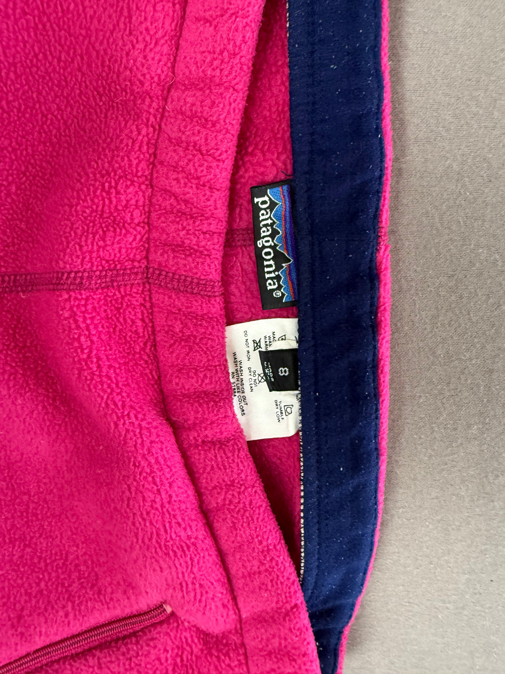 Vintage Patagonia Fuchsia Hot Pink Fleece Pants Made in USA