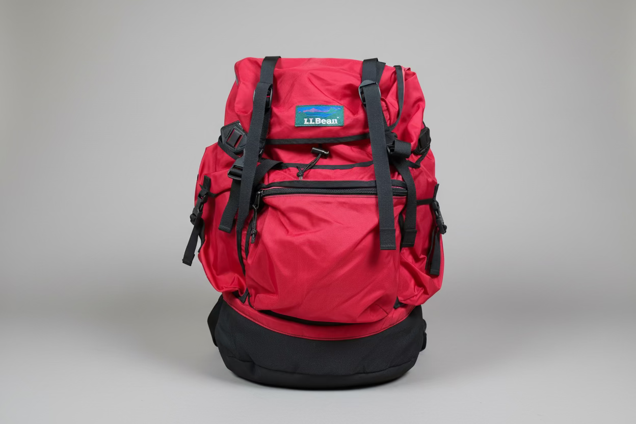 Vintage L.L.Bean Continental Rucksack Backpack – Red & Black – 80s/90s