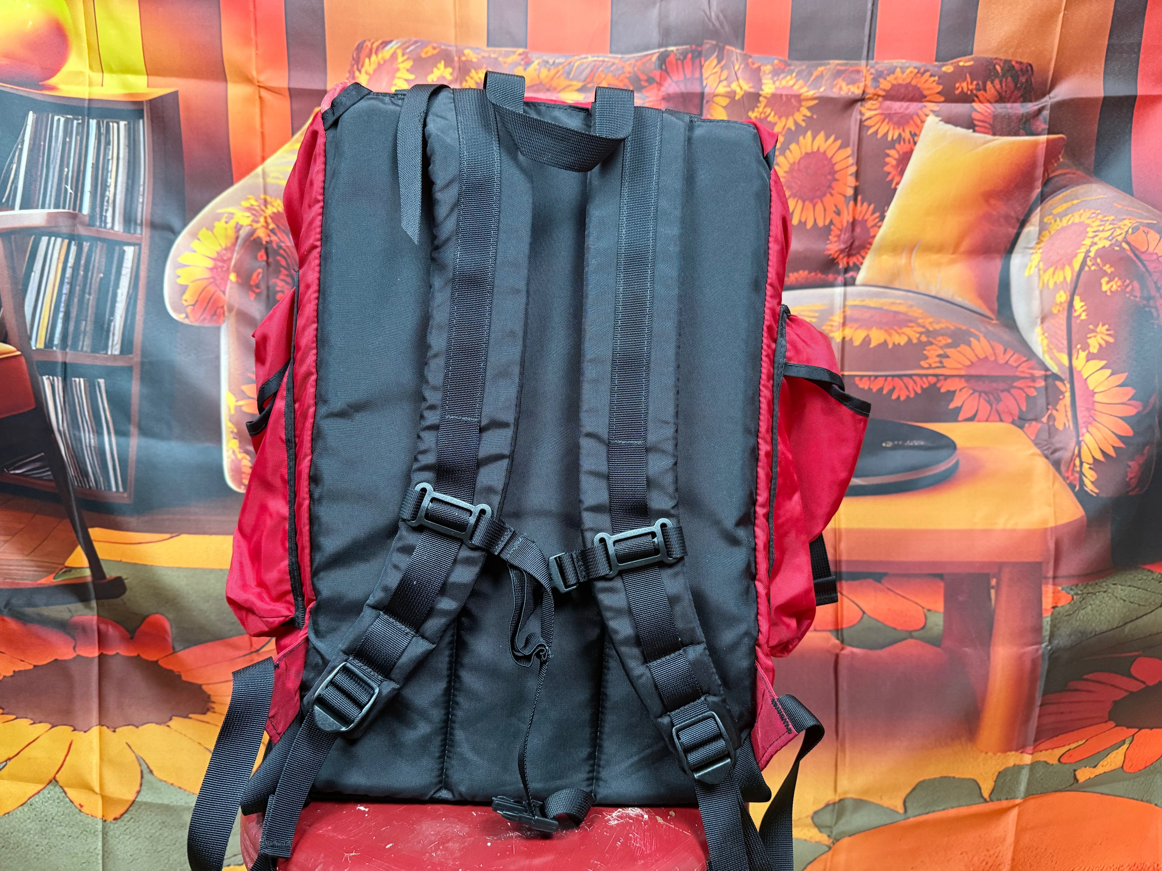 Vintage L.L.Bean Continental Rucksack Backpack – Red & Black – 80s/90s