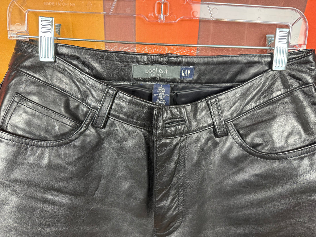 Vintage GAP Fall 2000 Black Genuine Leather Pants