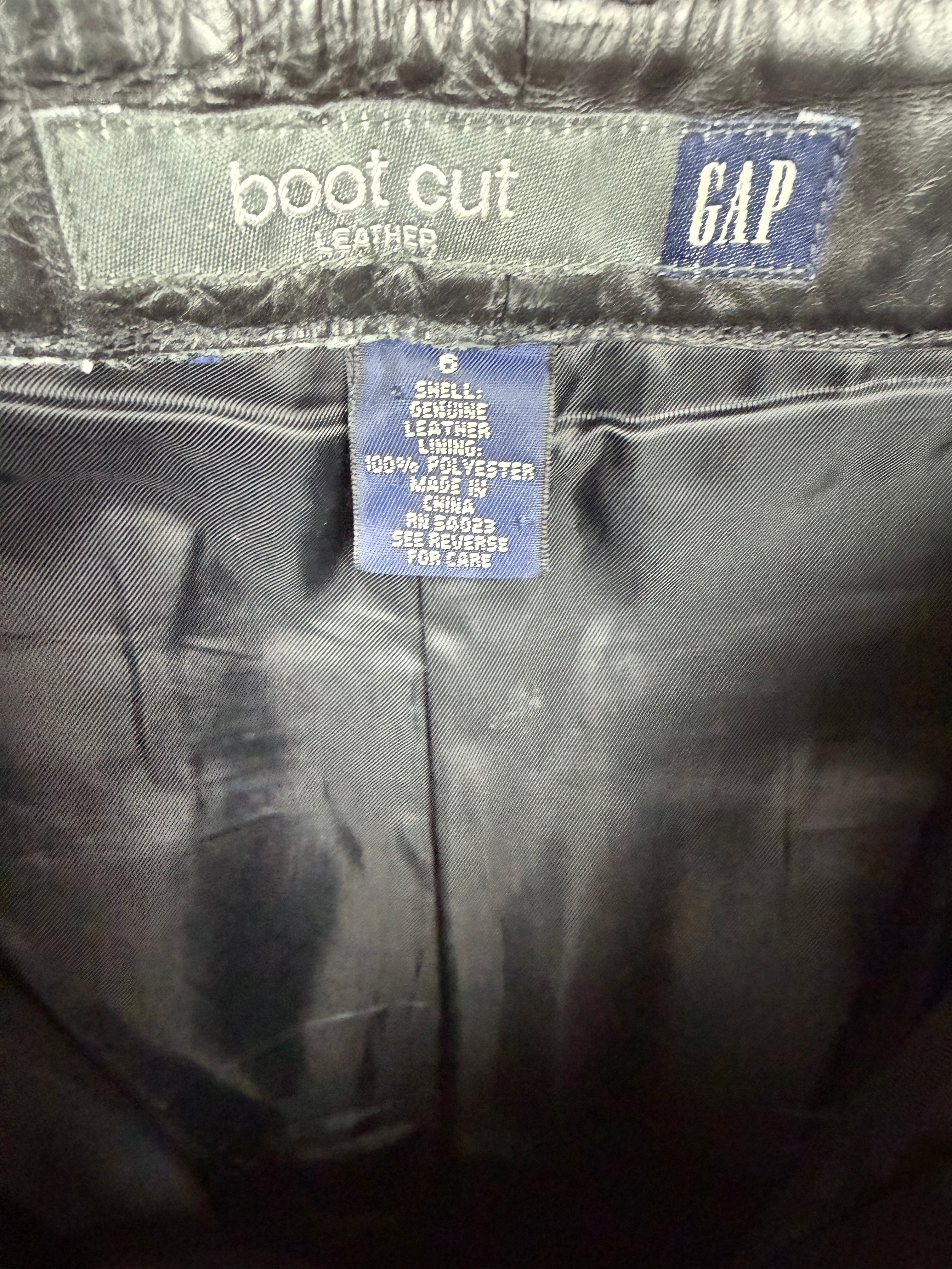 Vintage GAP Fall 2000 Black Genuine Leather Pants