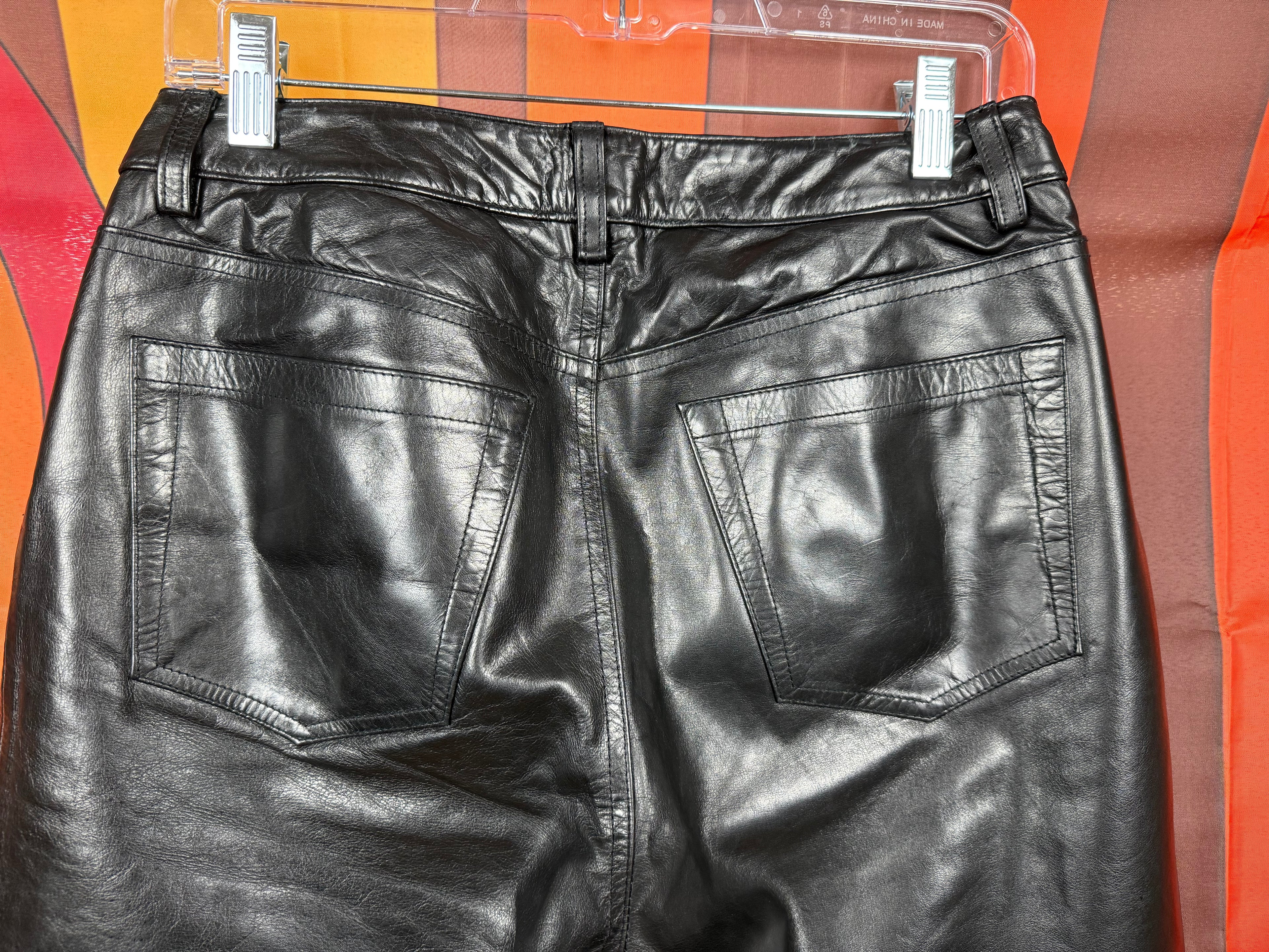 Vintage GAP Fall 2000 Black Genuine Leather Pants