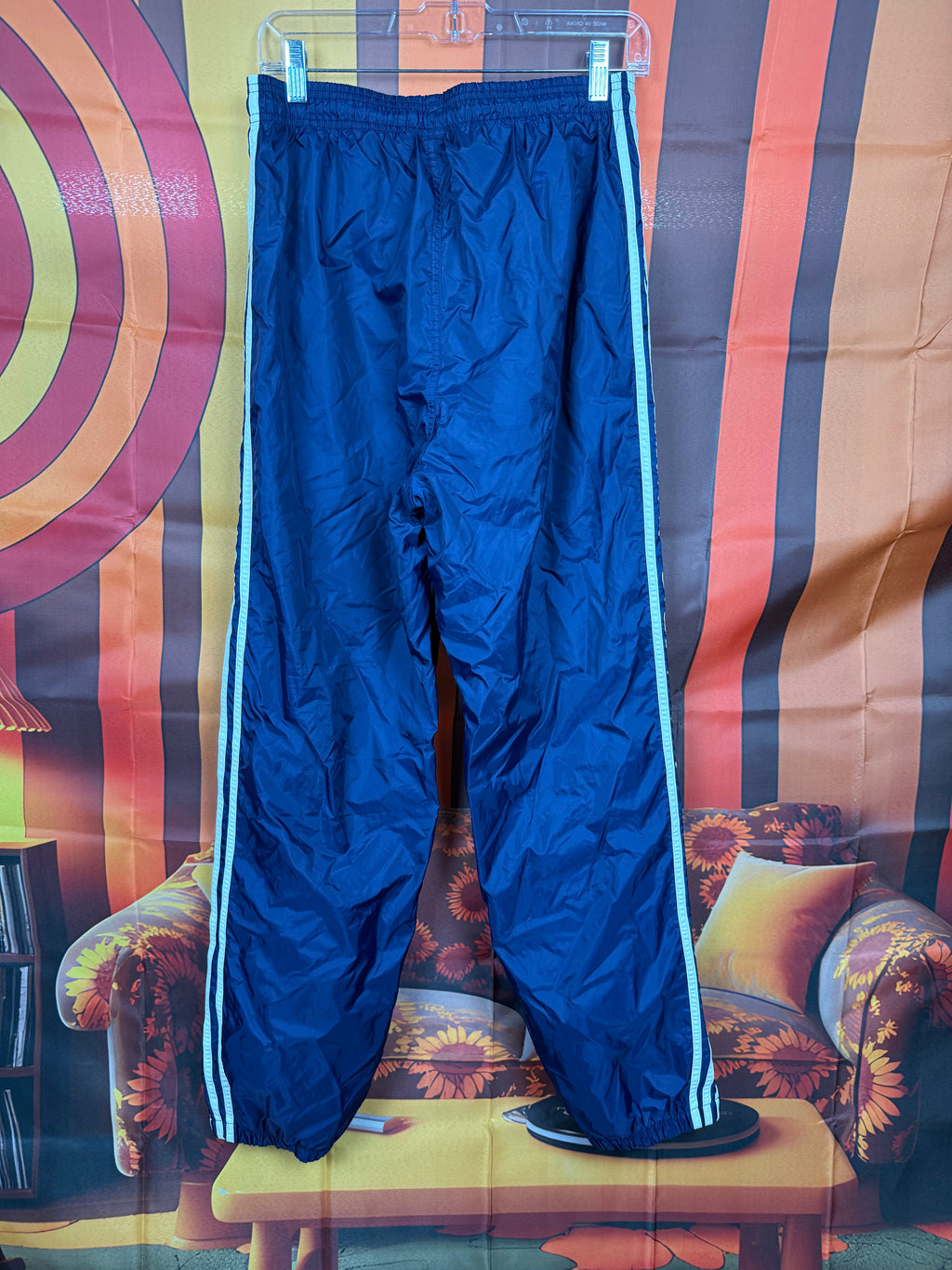 Vintage Adidas Navy Blue Lined Wind Track Pants