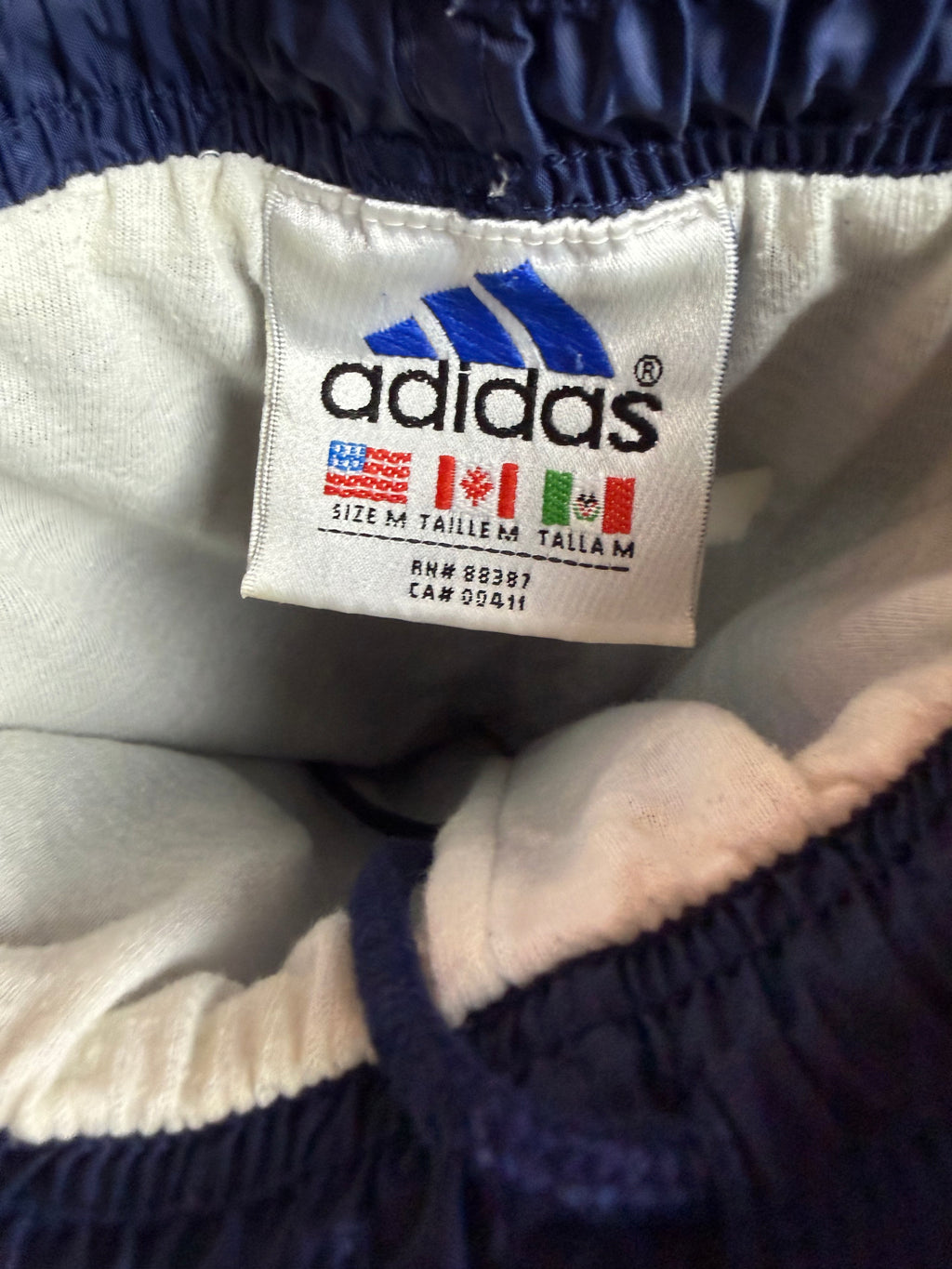 Vintage Adidas Navy Blue Lined Wind Track Pants