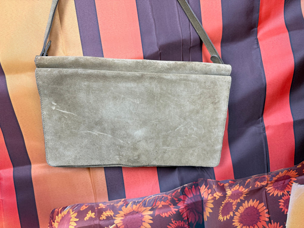 Zara Basic Minimalist Tan Nubuck Suede Leather Messenger Bag