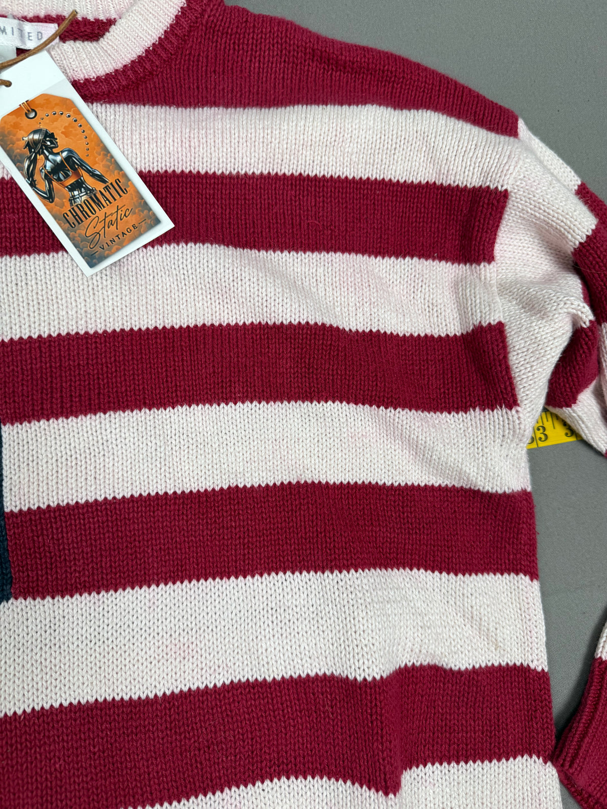 Vintage 90’s The Limited American Flag Knit Sweater All Over Print XL/XXL