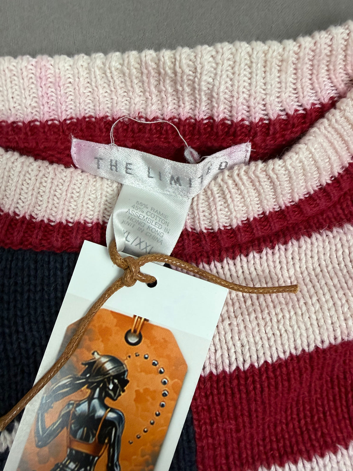 Vintage 90’s The Limited American Flag Knit Sweater All Over Print XL/XXL