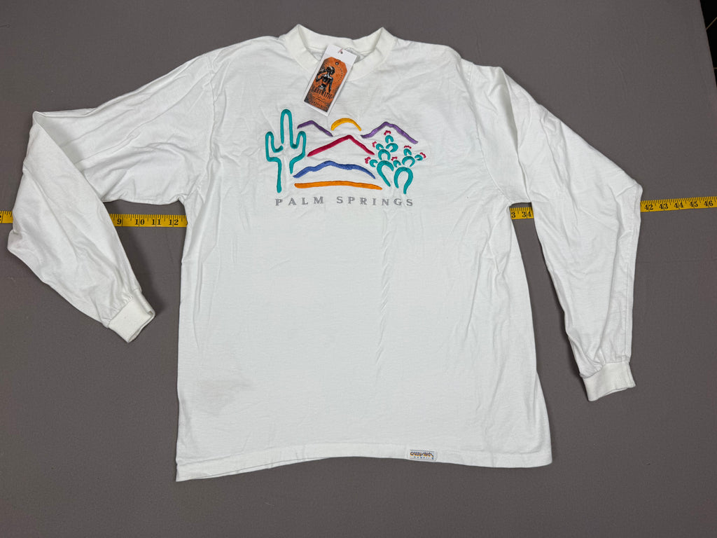 Crazy Shirts Hawaii Vintage Palm Springs Graphic Long-Sleeve T-Shirt Large