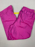 Vintage Catalina Petite Fuchsia Shiny Nylon Track Pants – Side-Zip – Small Petite