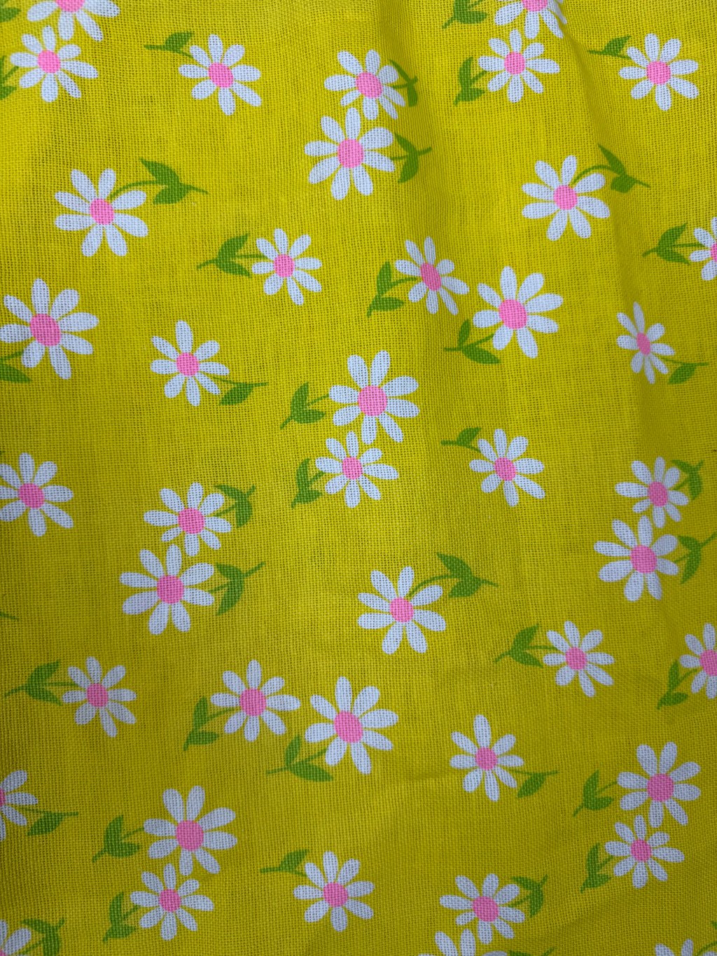 Vintage Ann & Hope Bright Yellow Floral Fabric