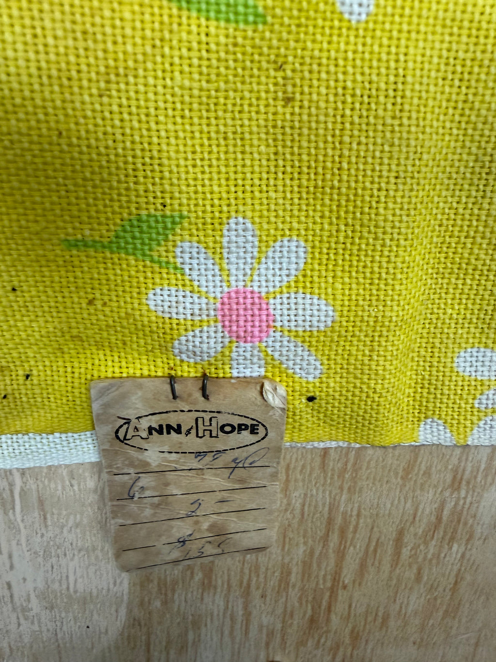Vintage Ann & Hope Bright Yellow Floral Fabric