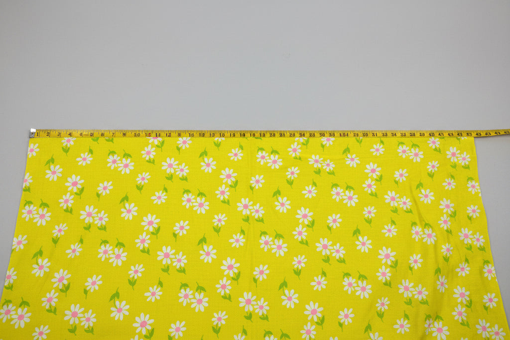 Vintage Ann & Hope Bright Yellow Floral Fabric