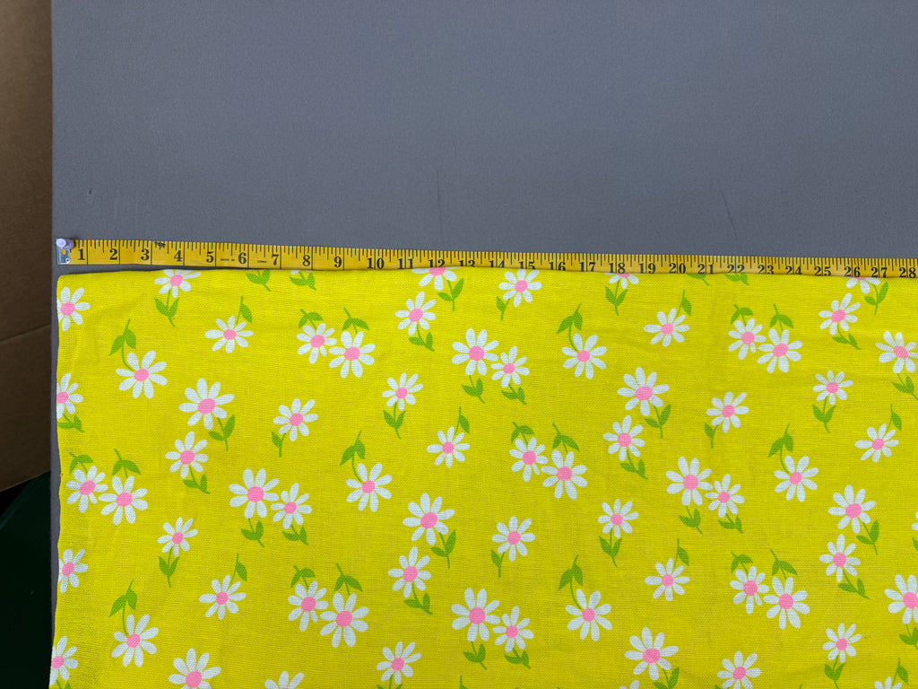 Vintage Ann & Hope Bright Yellow Floral Fabric