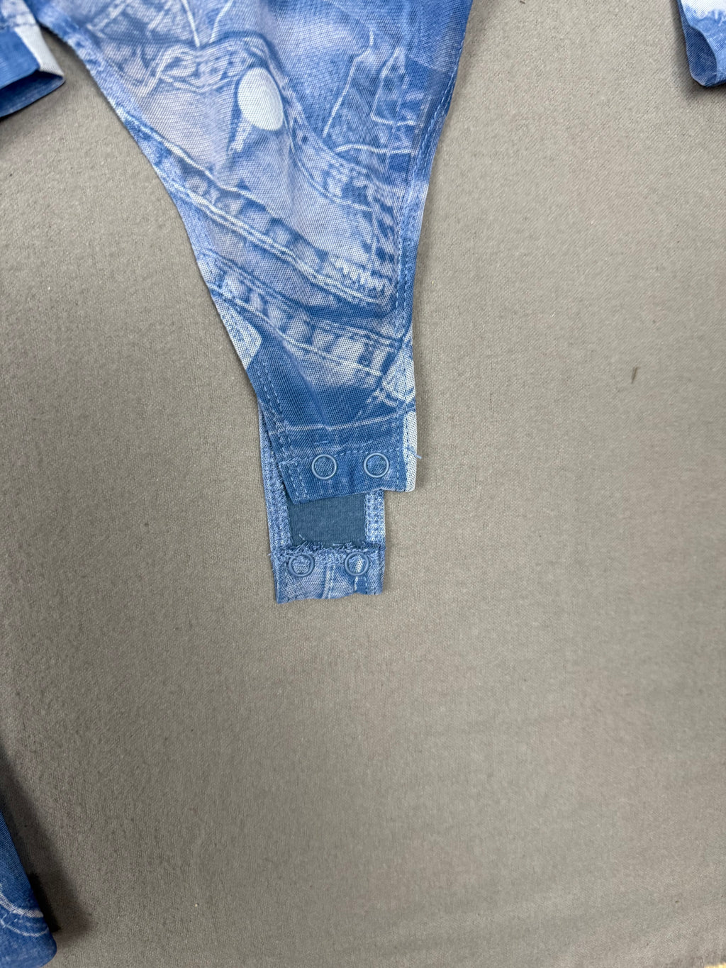 True Religion Mesh Denim-Print Bodysuit & Pants Set
