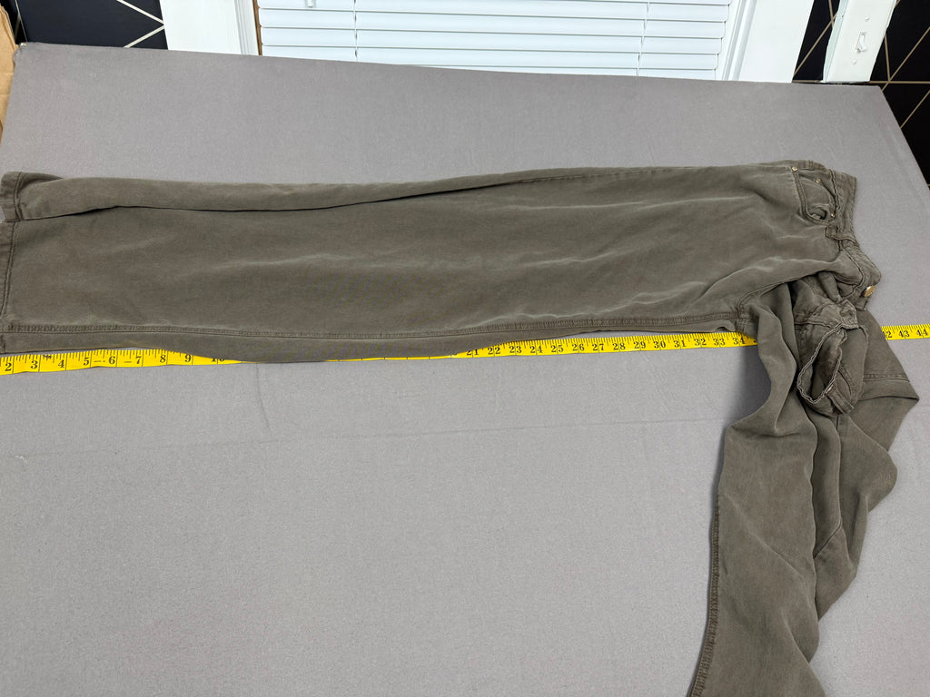GUESS Sexy Palazzo Mid Dark Green Garment-Dyed Pants